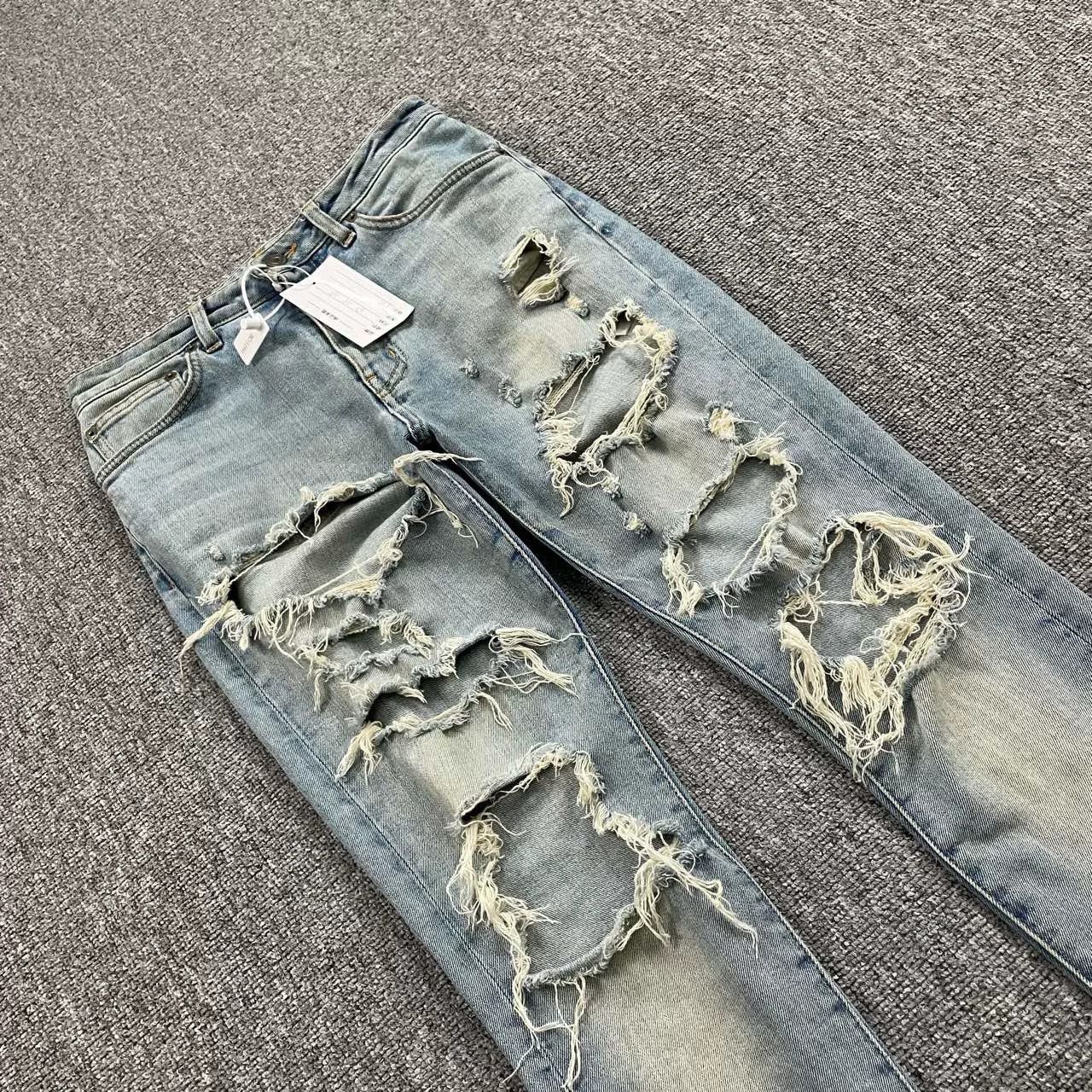 Saint Laurent Paris saint laurent ripped distressed denim pants Size US 36 / EU 52 - 2 Thumbnail