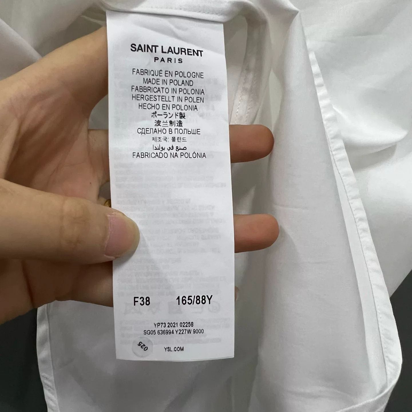Saint Laurent Paris saint laurent white long sleeve shirt Size US M / EU 48-50 / 2 - 4 Thumbnail