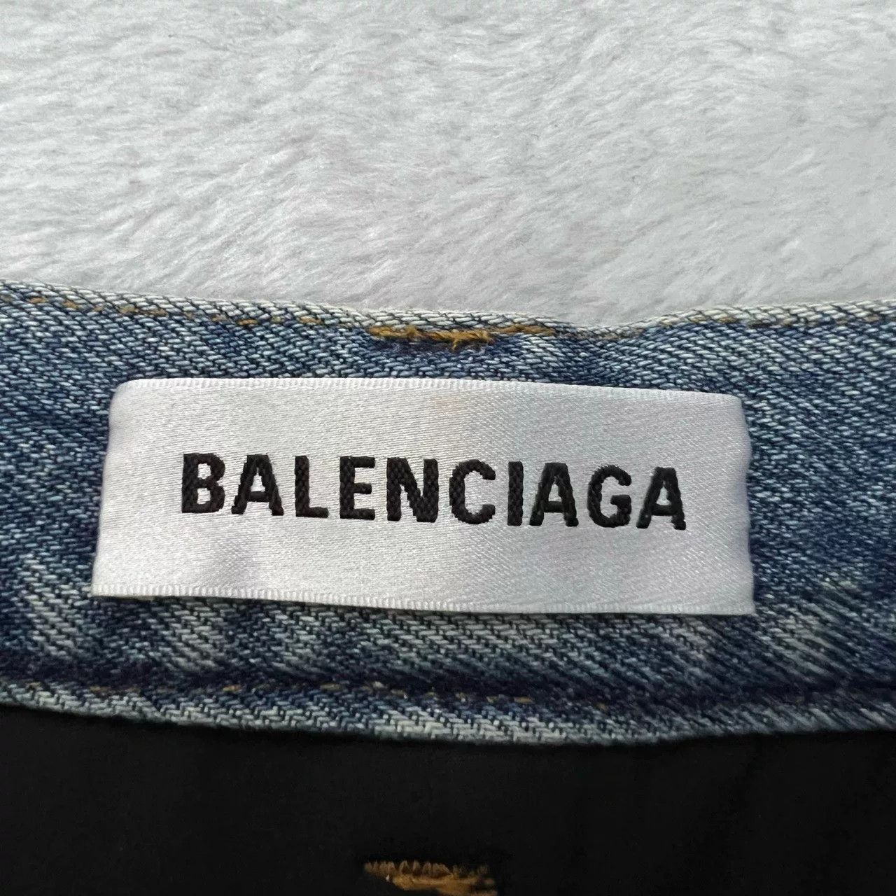 Balenciaga balenciaga denim mini skirt 34 size Size 34" / US 12 / IT 48 - 3 Thumbnail