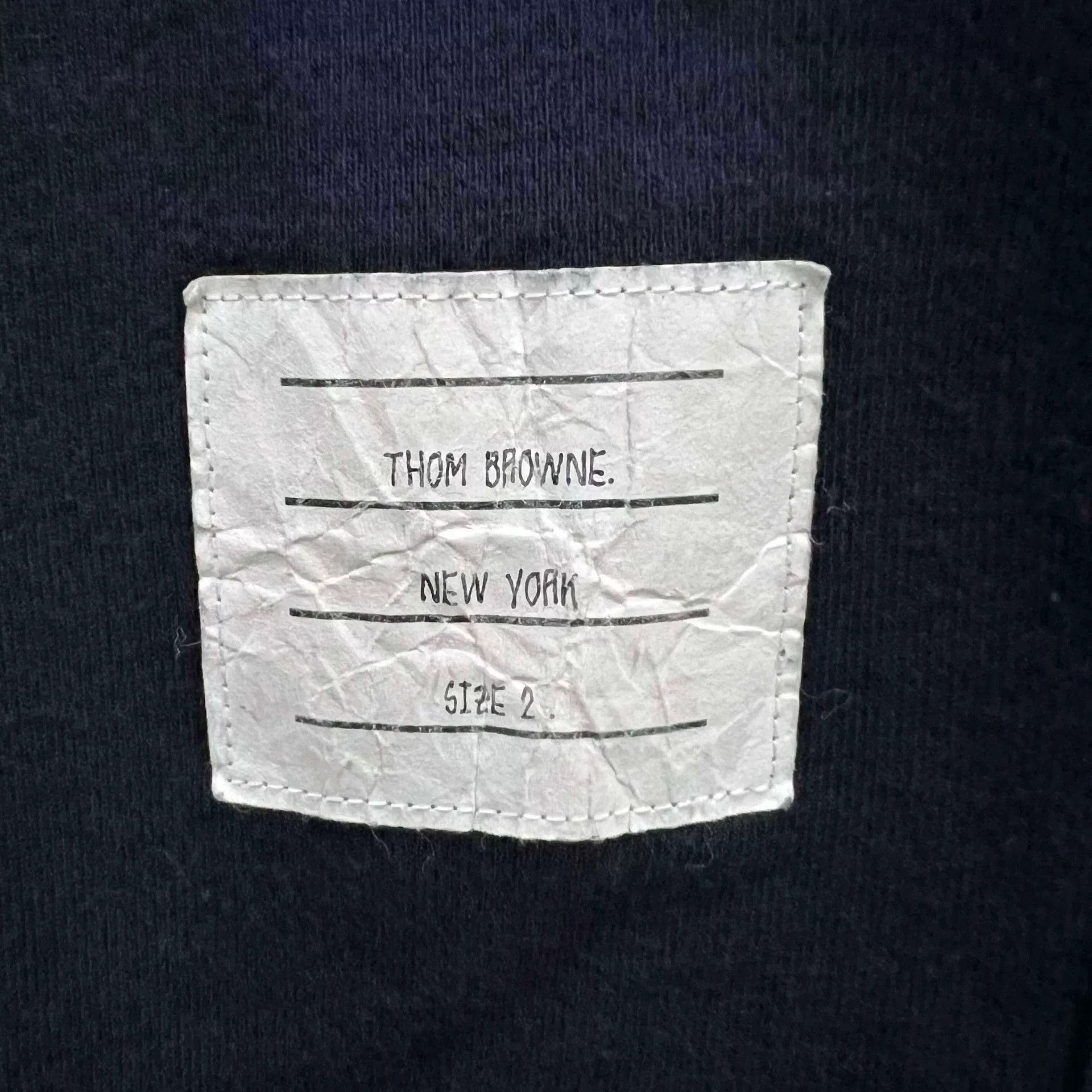 Thom Browne thom browne navy four-stripe sweatshirt size 2 Size US M / EU 48-50 / 2 - 2 Thumbnail