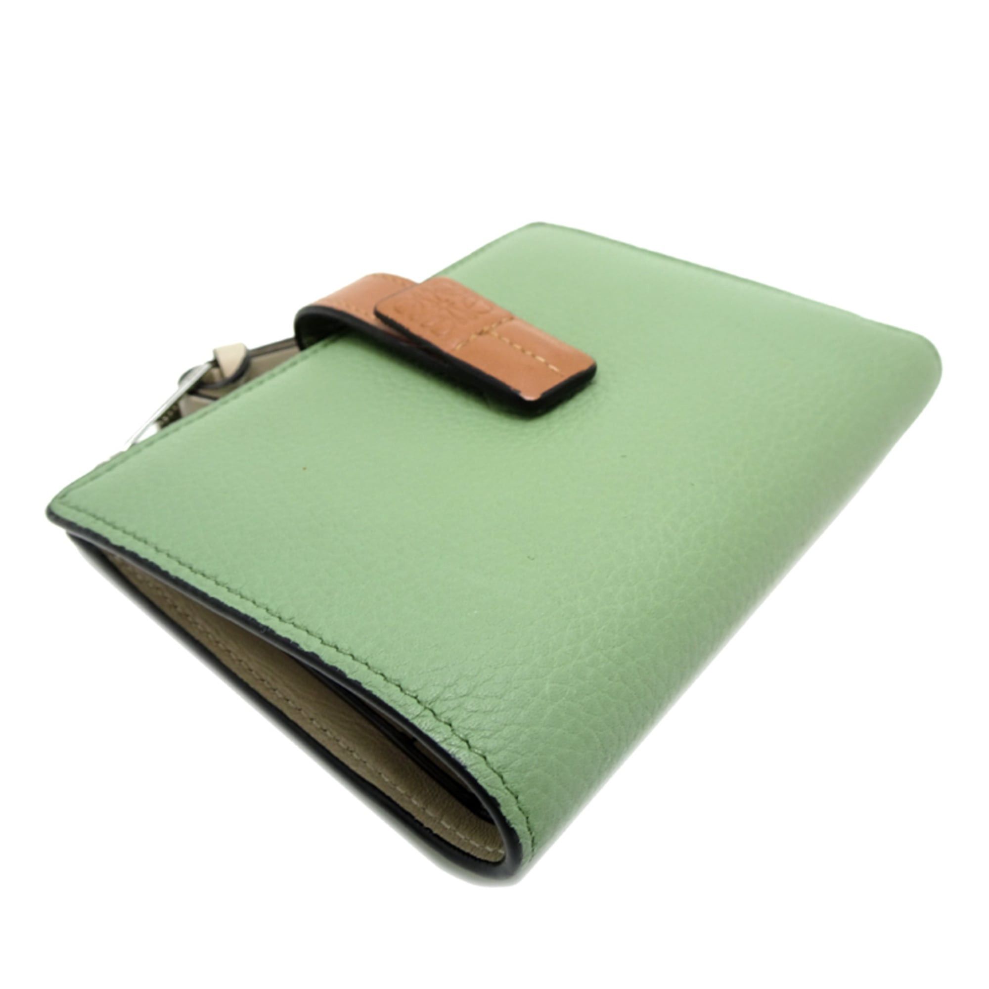 Loewe Loewe Slim Bifold Wallet, Women's, C660830X01, Calfskin, Rosemary (Moss Green) Size ONE SIZE - 3 Thumbnail
