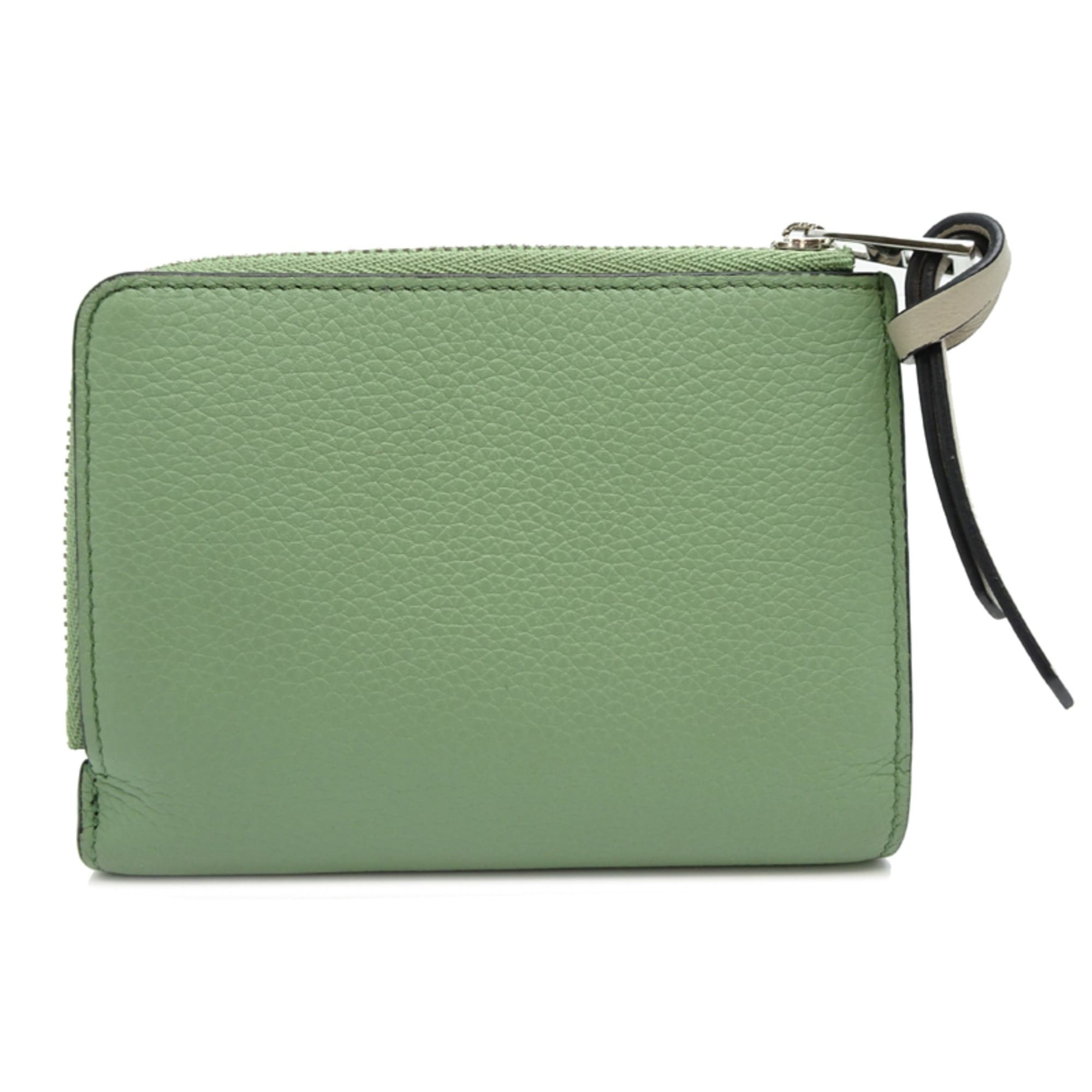 Loewe Loewe Slim Bifold Wallet, Women's, C660830X01, Calfskin, Rosemary (Moss Green) Size ONE SIZE - 2 Thumbnail