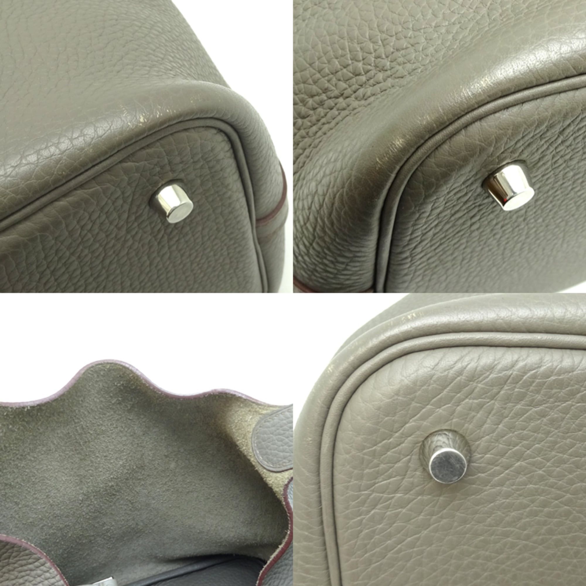 Hermes Hermes Hermès Picotin Lock MM, □Q Stamp, Made in 2013, Women's Handbag, Taurillon Clemence Etain Size ONE SIZE - 7 Thumbnail