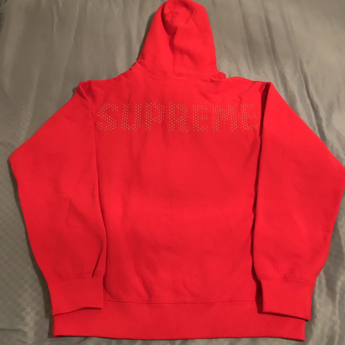 Supreme Supreme Studded Hooded Sweatshirt Red Grailed