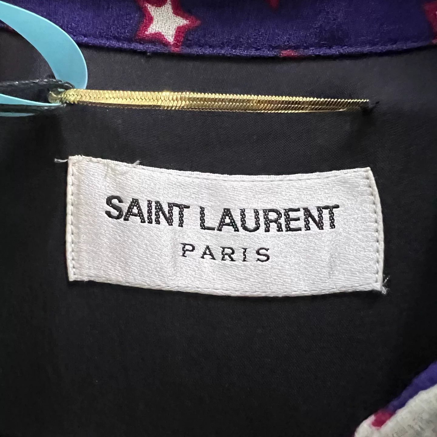 Saint Laurent Paris Saint Laurent Star Print Dress in Purple Size M / US 6-8 / IT 42-44 - 4 Thumbnail