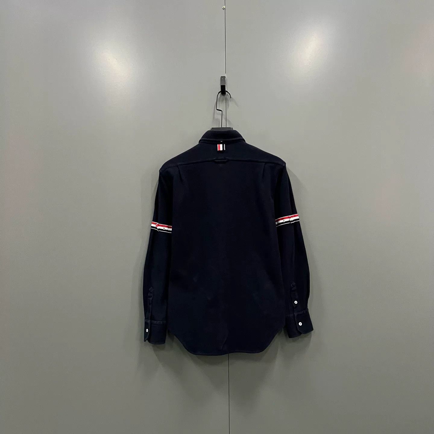 Thom Browne thom browne navy striped long sleeve shirt Size US M / EU 48-50 / 2 - 3 Thumbnail