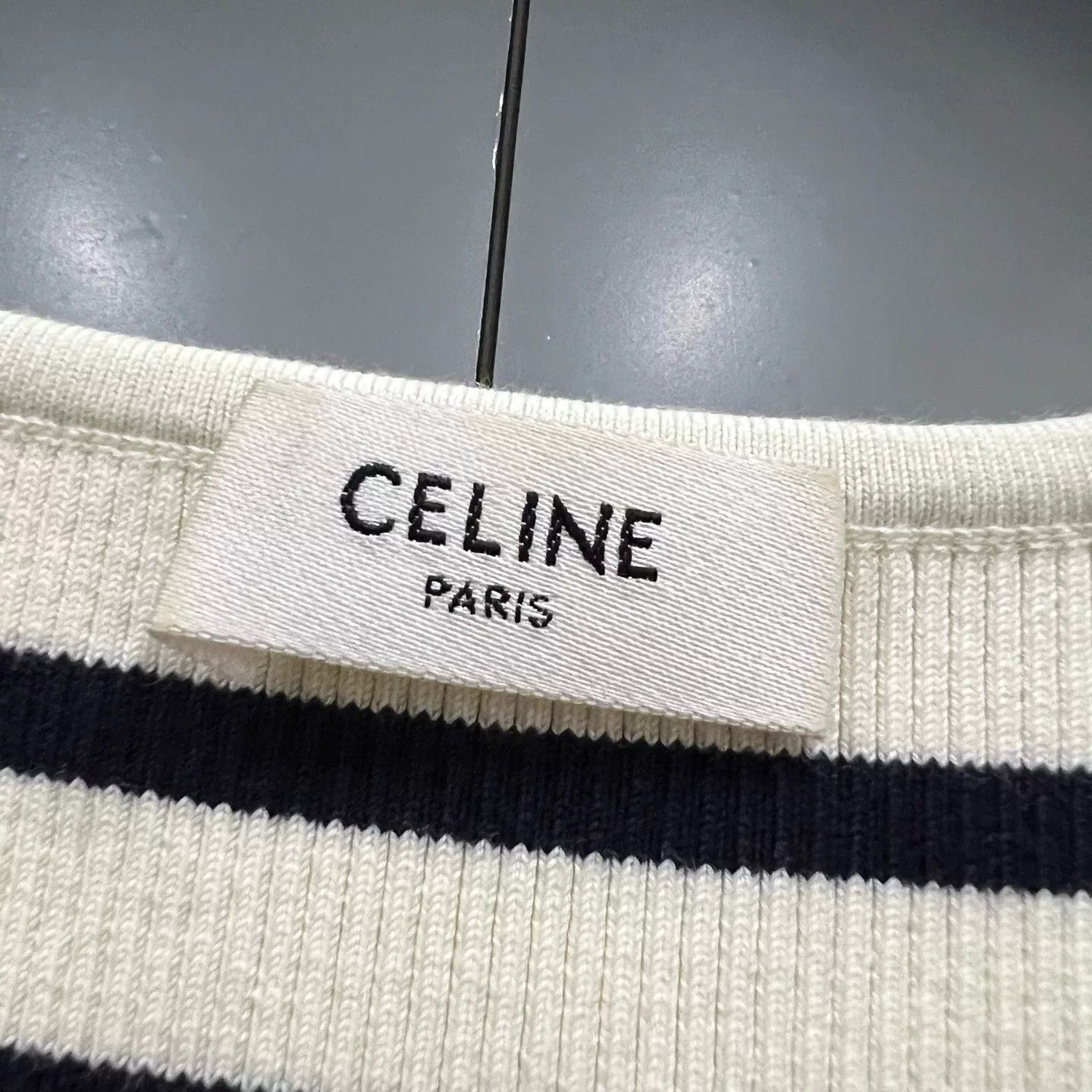 Celine celine striped logo tank top Size ONE SIZE - 2 Thumbnail