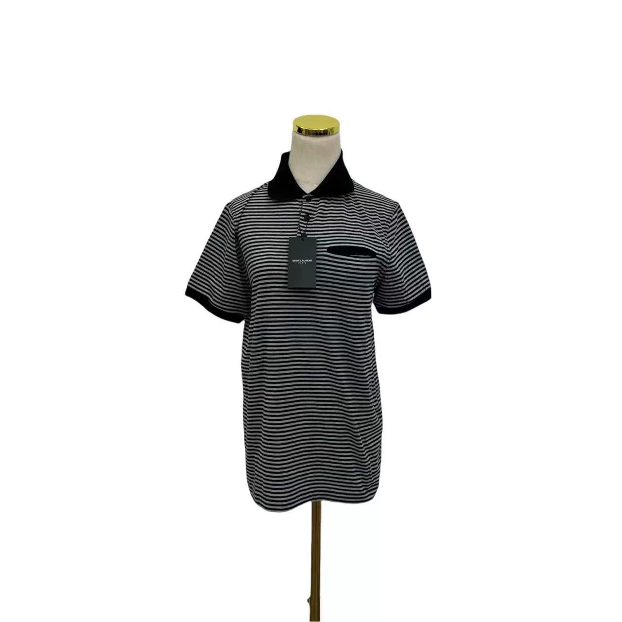 Saint Laurent Paris Saint Laurent Striped Polo Shirt Size XS Size US S / EU 44-46 / 1 - 8 Thumbnail