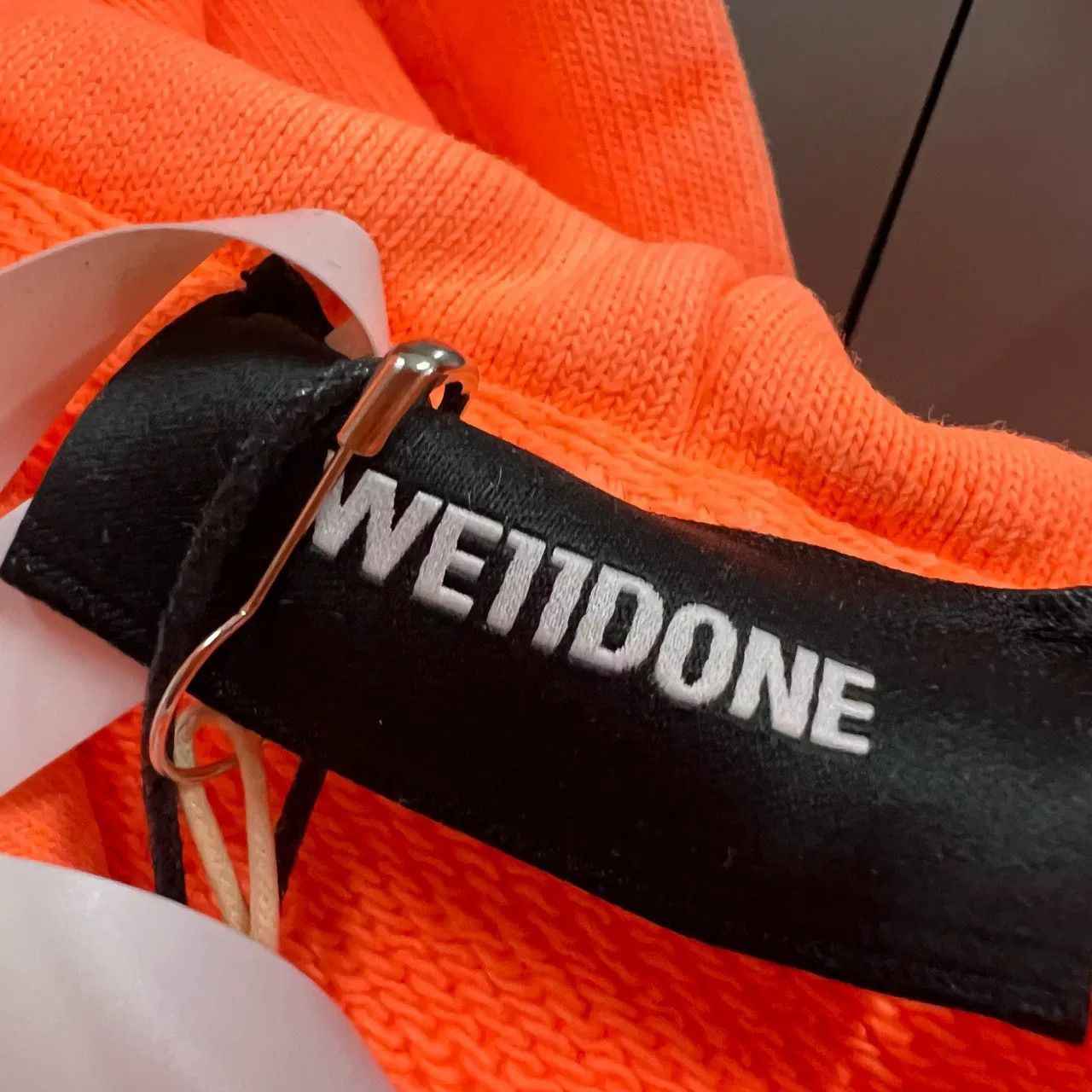 WE11DONE vibrant orange logo fleece pullover hoodie Size US S / EU 44-46 / 1 - 3 Thumbnail