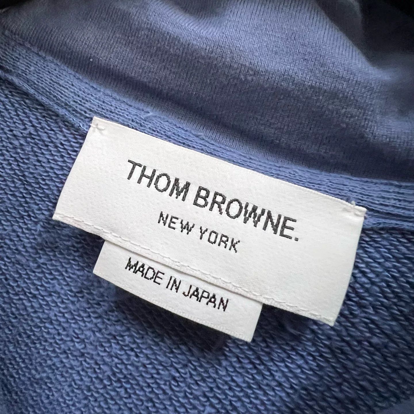 Thom Browne thom browne four-stripe blue hoodie Size US M / EU 48-50 / 2 - 2 Thumbnail