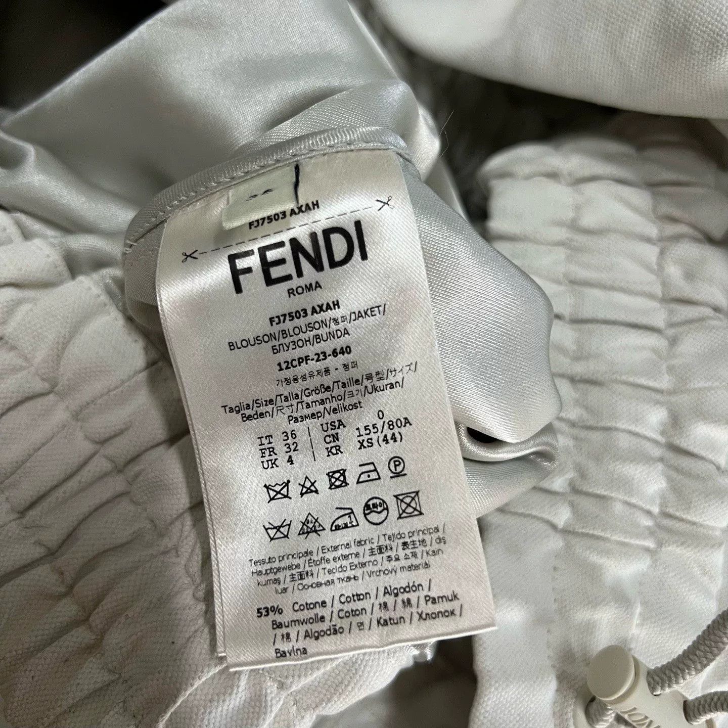 Fendi fendi x marc jacobs white denim jacket Size S / US 4 / IT 40 - 5 Thumbnail
