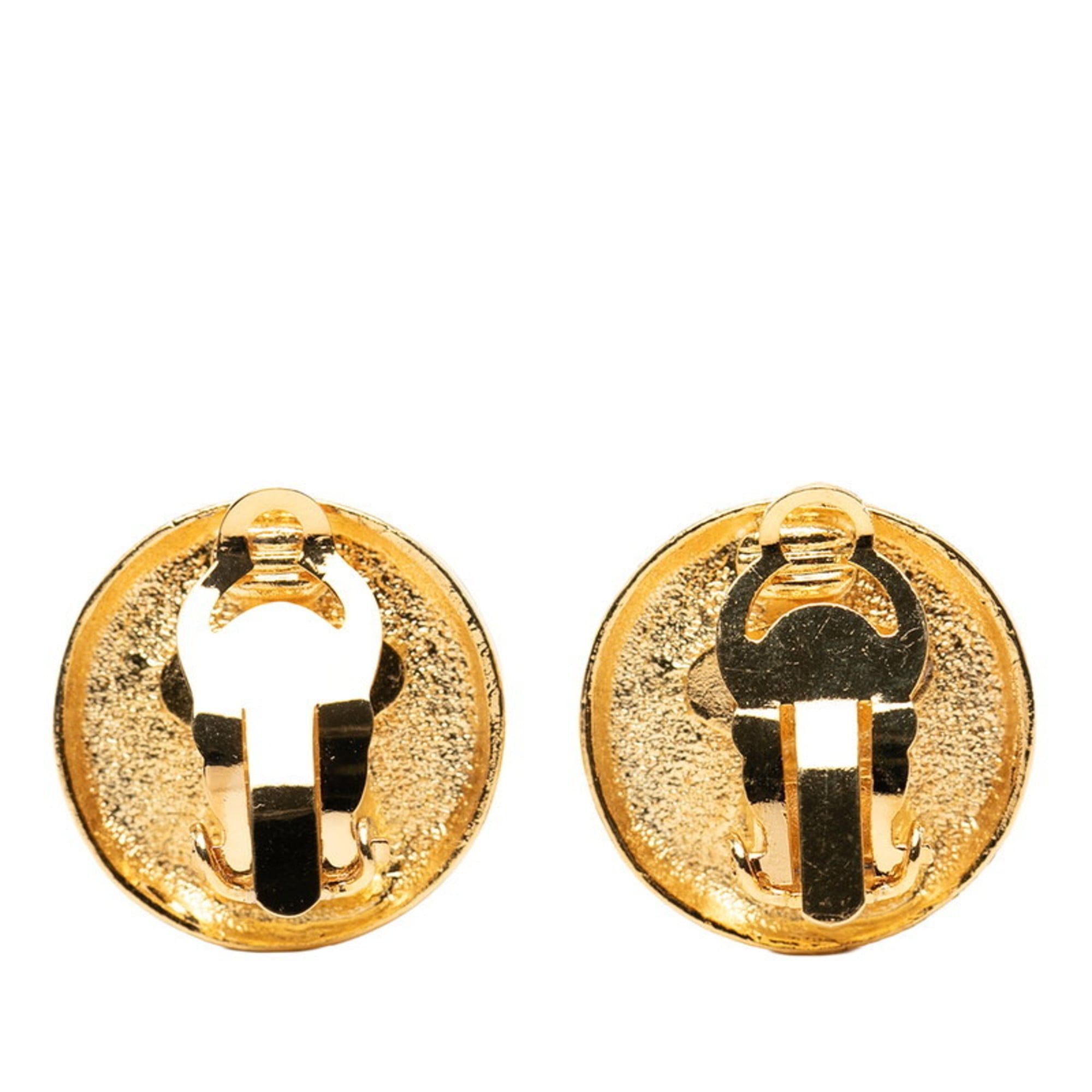 Chanel CHANEL Coco Mark Earrings, Gold Plated, Women's, Size ONE SIZE - 2 Thumbnail