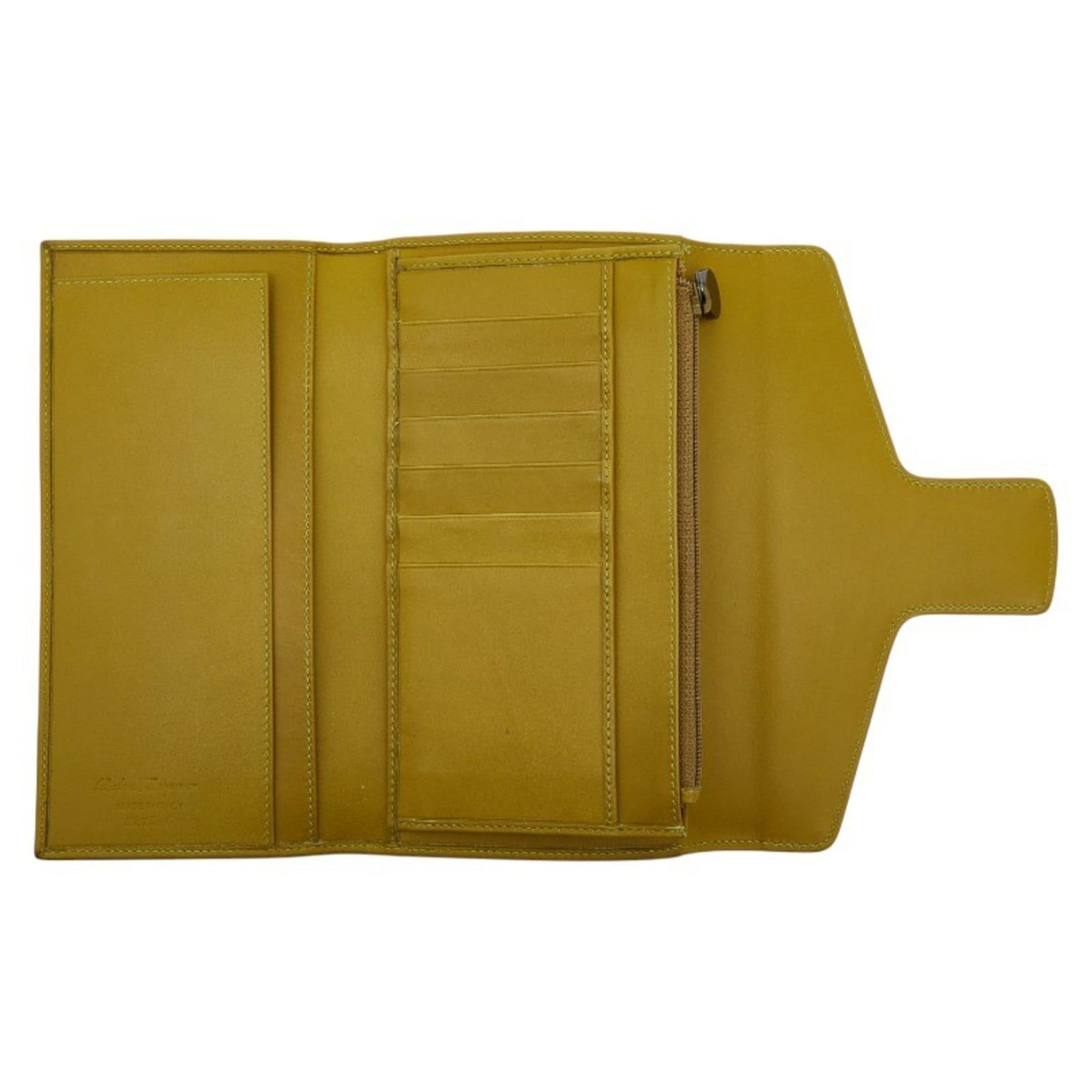 Salvatore Ferragamo Salvatore Ferragamo Vara Long Wallet in Green Leather for Women Size ONE SIZE - 6 Thumbnail