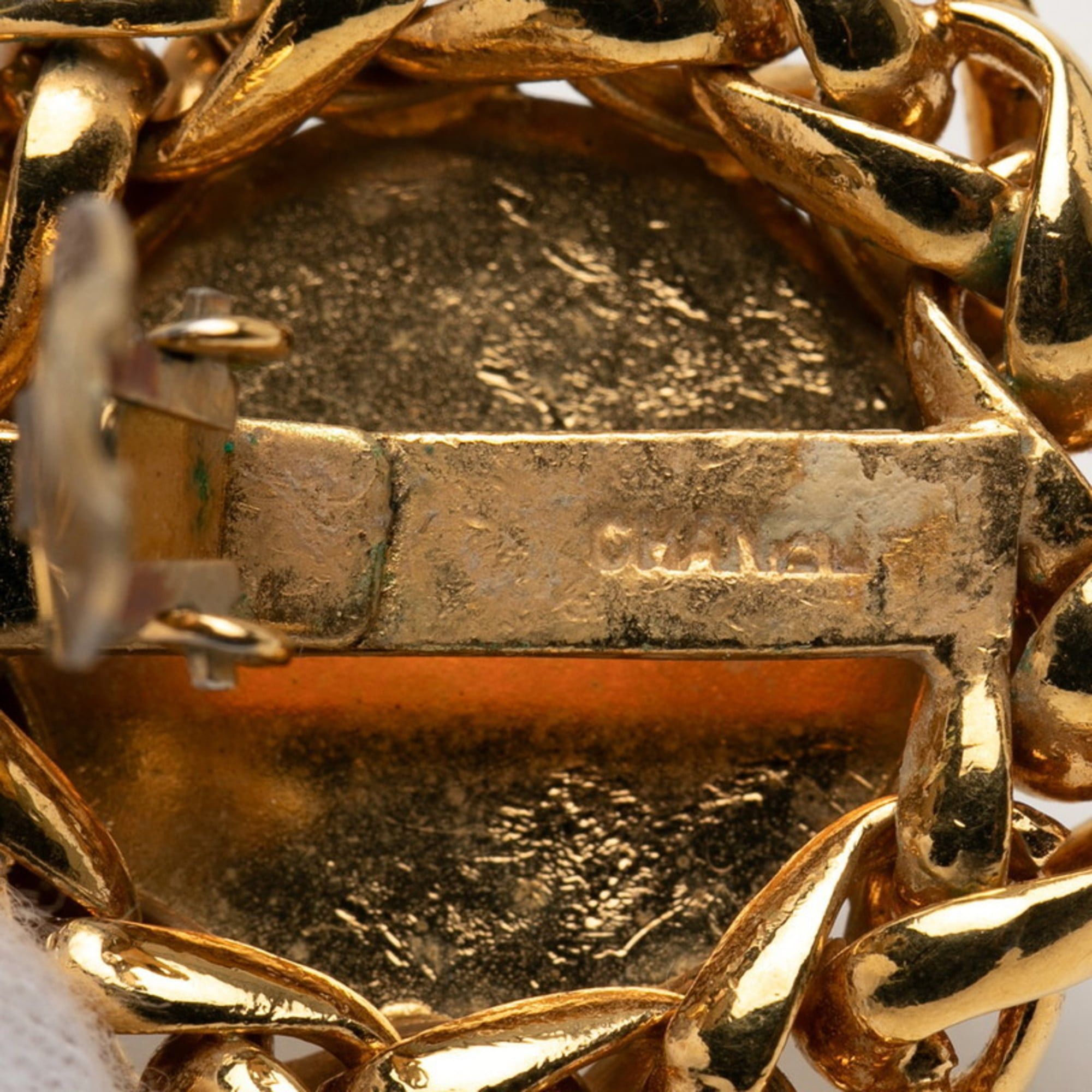 Chanel CHANEL Coco Mark Wheat Motif Earrings, Gold Plated, Women's Size ONE SIZE - 3 Thumbnail