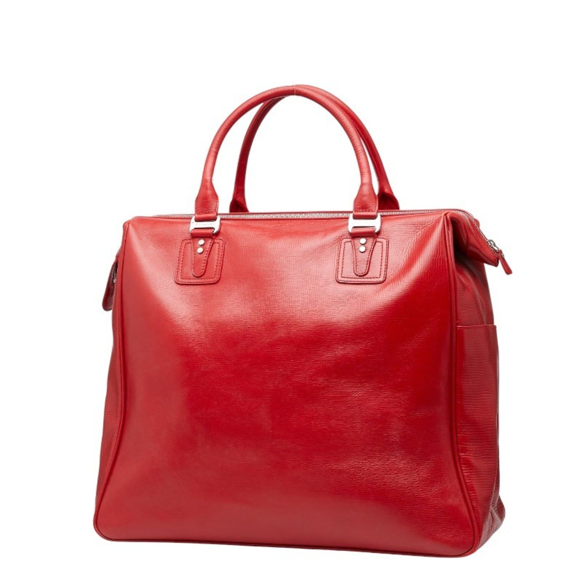 Bvlgari BVLGARI Boston bag in red leather for women Size ONE SIZE - 2 Thumbnail