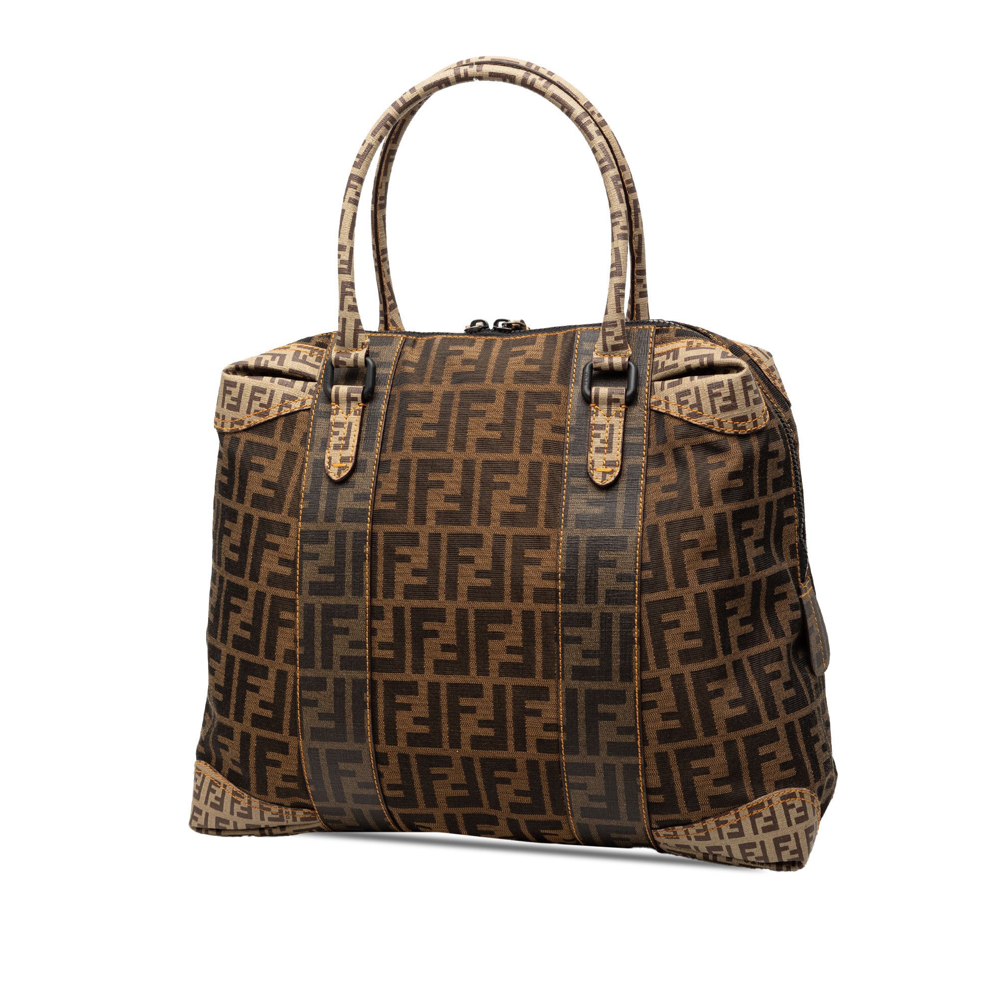 Fendi Fendi Large Zucca Canvas Mixed Media Tote Size ONE SIZE - 2 Thumbnail
