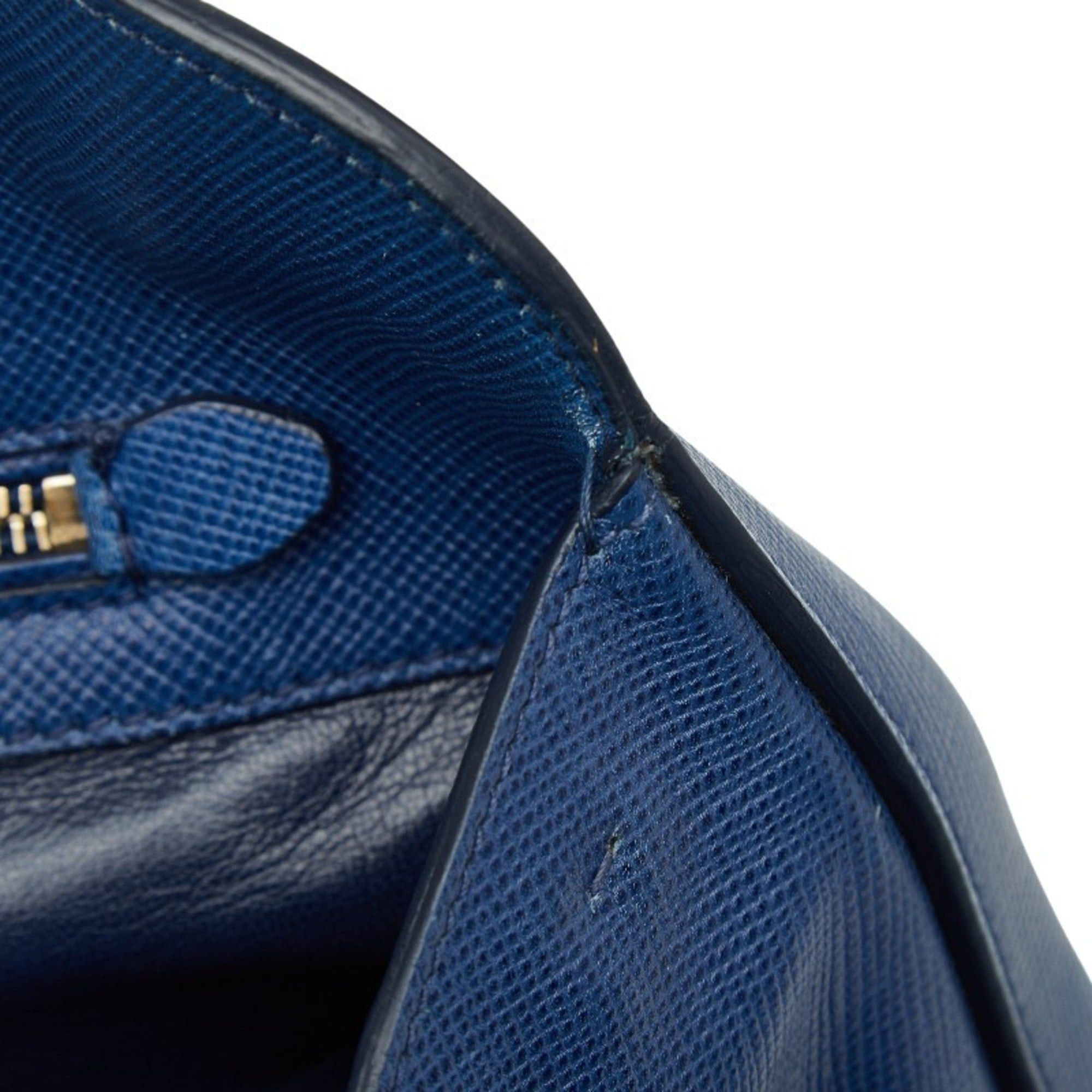 Prada Prada Handbag BN2554 Blue Saffiano Leather Women's PRADA Size ONE SIZE - 10 Thumbnail