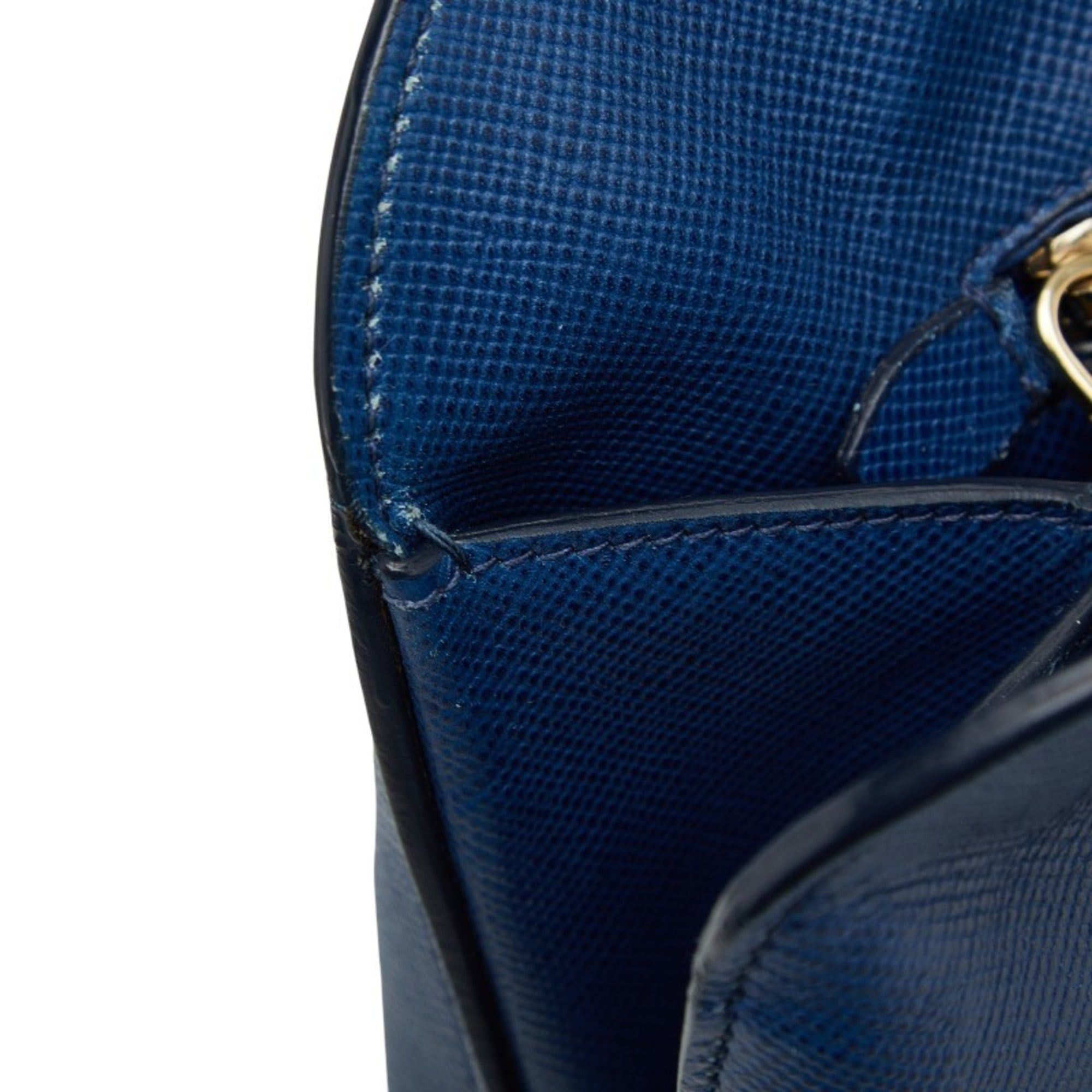 Prada Prada Handbag BN2554 Blue Saffiano Leather Women's PRADA Size ONE SIZE - 9 Thumbnail