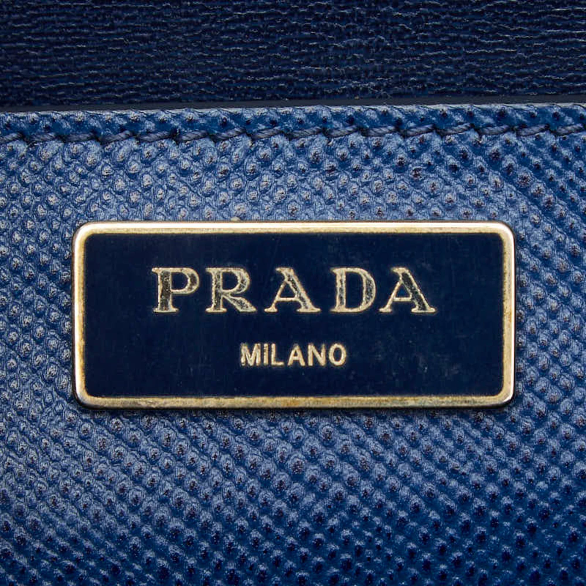 Prada Prada Handbag BN2554 Blue Saffiano Leather Women's PRADA Size ONE SIZE - 14 Thumbnail