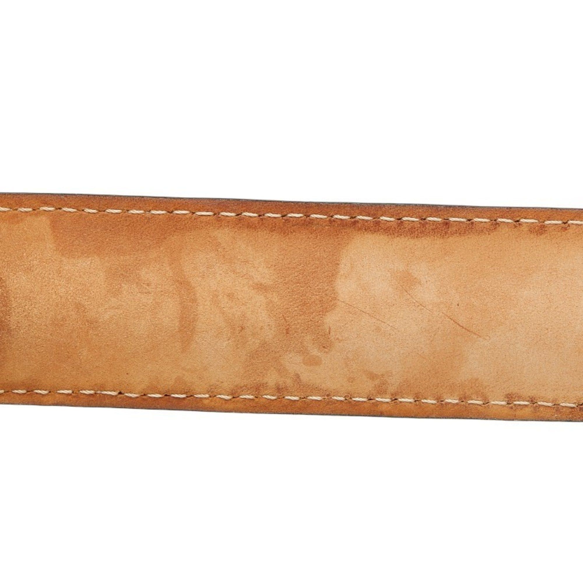 Loewe LOEWE Anagram Slap Bracelet, Small, Brown Leather, Women's Size ONE SIZE - 5 Thumbnail