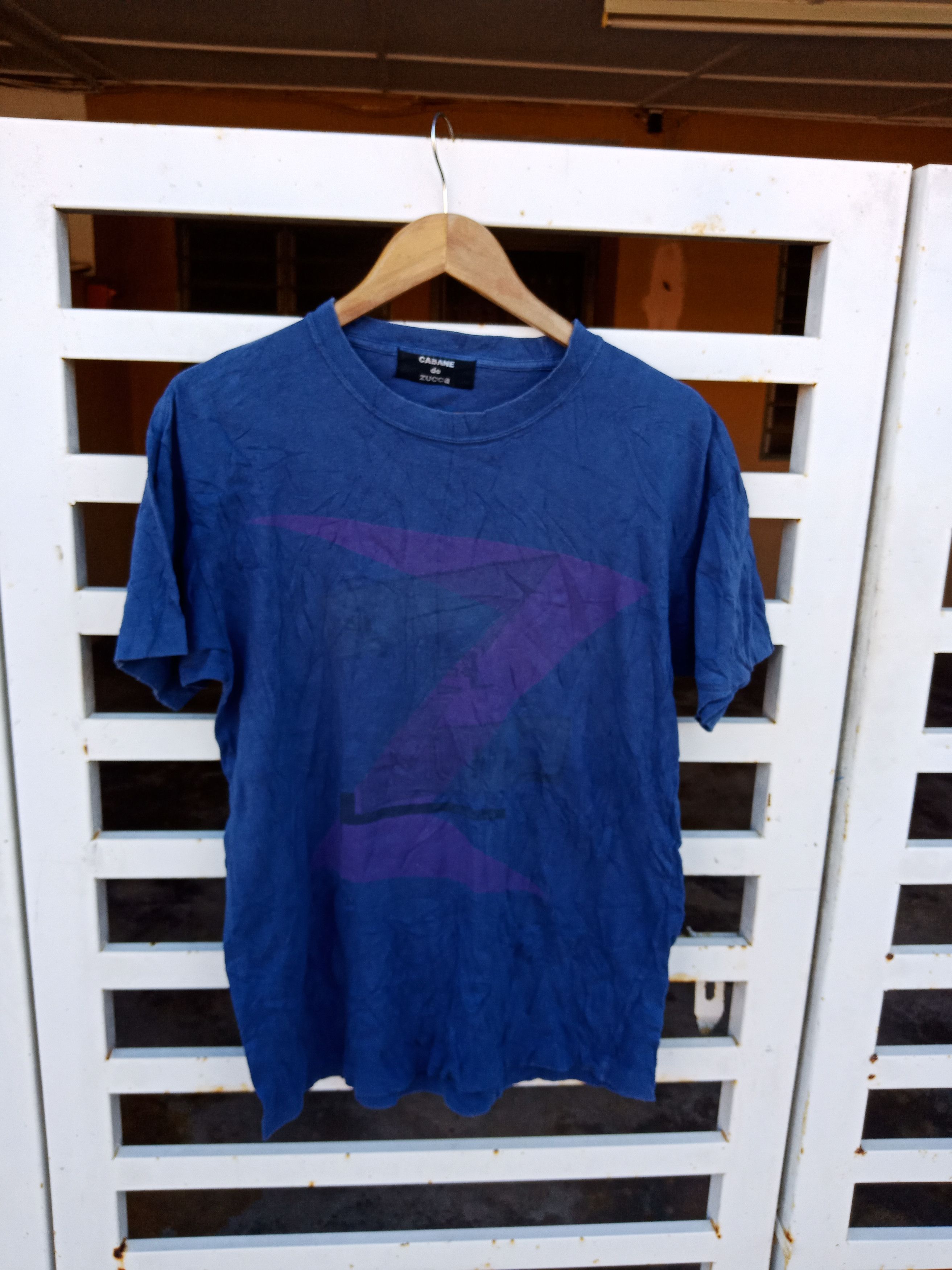 CABANE de ZUCCa × Issey Miyake × Japanese Brand Issey Miyake Cabane de Zucca Big Logo Spell Out Shirt Size US M / EU 48-50 / 2 - 1 Thumbnail