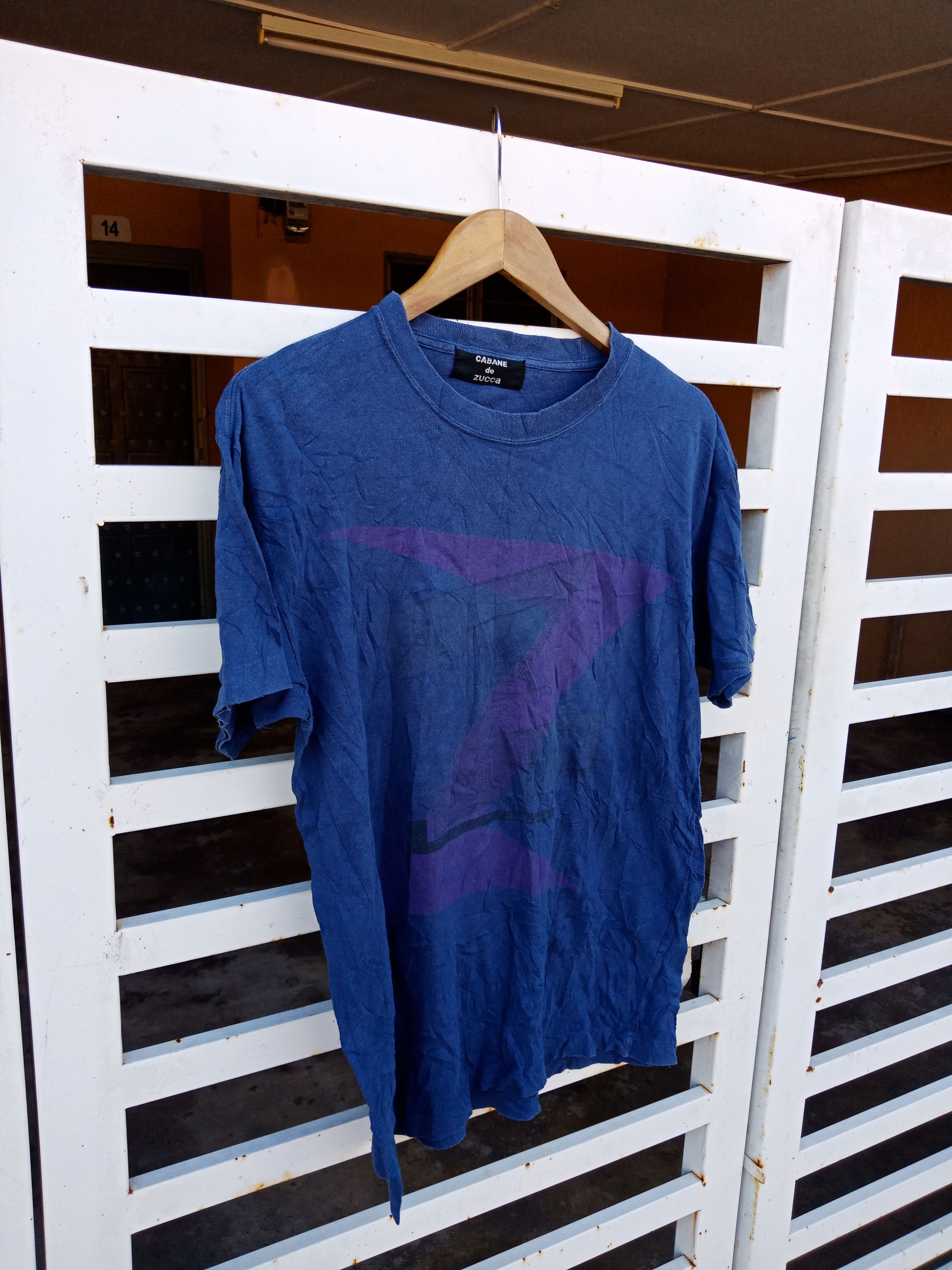 CABANE de ZUCCa × Issey Miyake × Japanese Brand Issey Miyake Cabane de Zucca Big Logo Spell Out Shirt Size US M / EU 48-50 / 2 - 4 Thumbnail