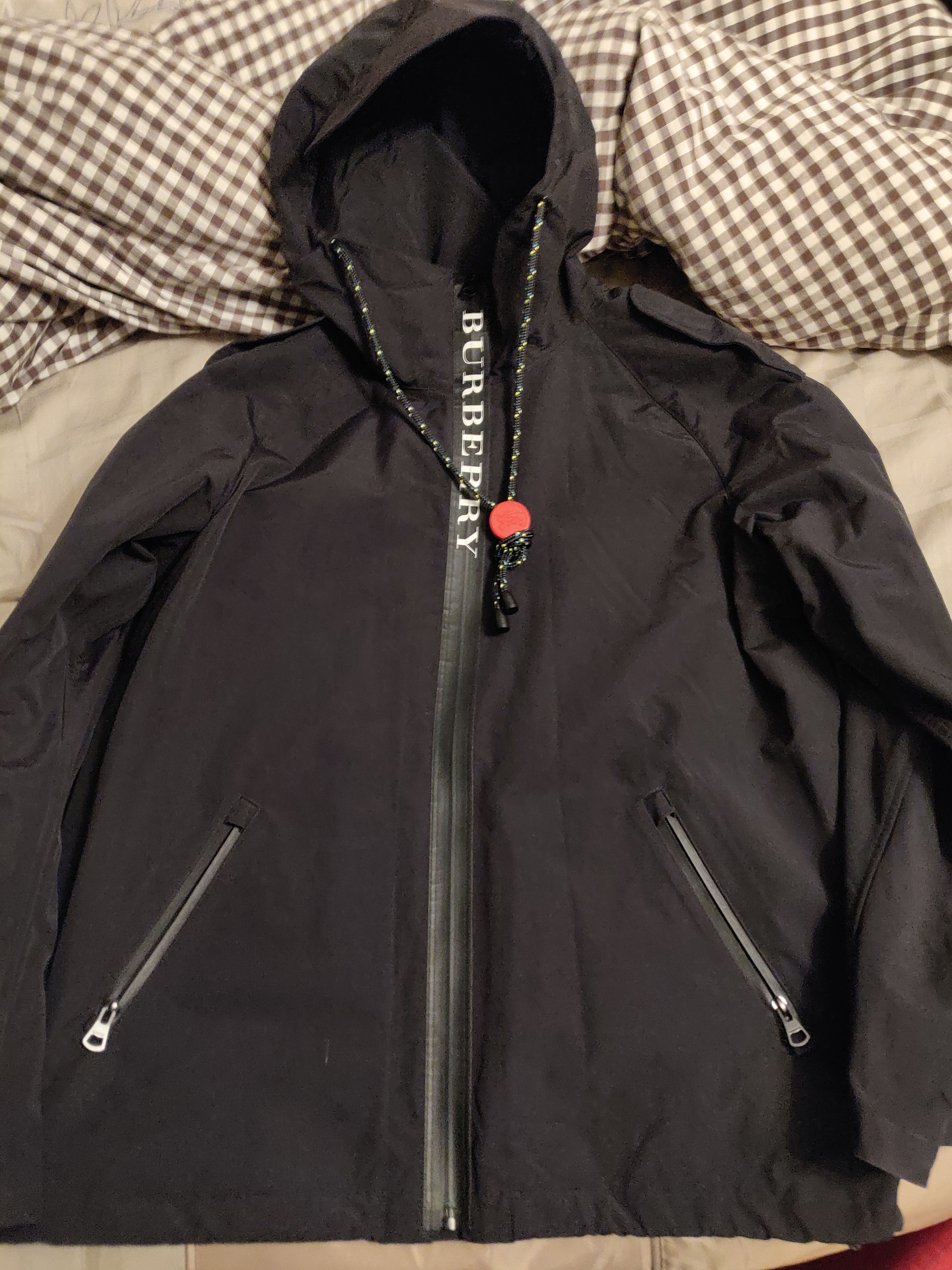 Burberry bungee cord detail hooded parka online