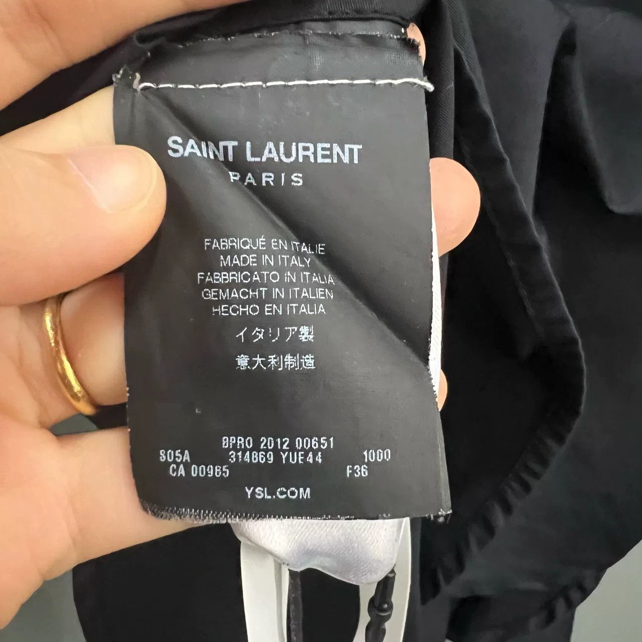 Saint Laurent Paris Saint Laurent Black Shirt Size 36 Size US S / EU 44-46 / 1 - 4 Thumbnail