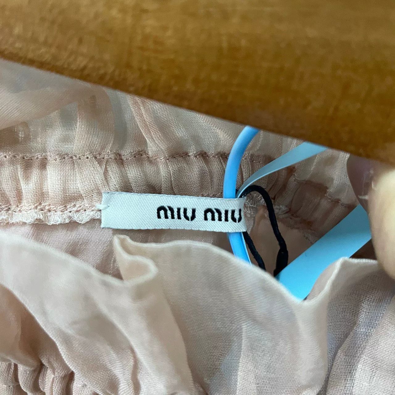 Miu Miu miumiu pink sheer skirt size 38 Size 38" / US 16 / IT 52 - 3 Thumbnail