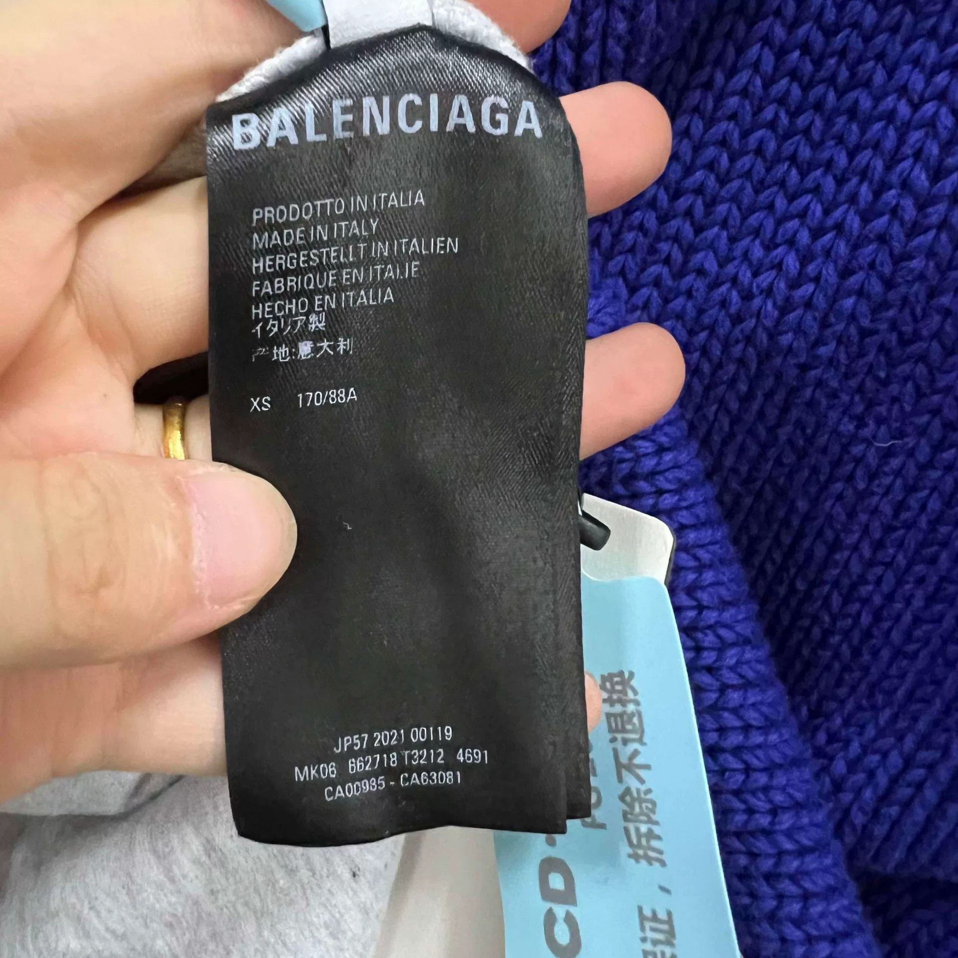 Balenciaga balenciaga blue logo embroidered hoodie xs Size US XS / EU 42 / 0 - 4 Thumbnail