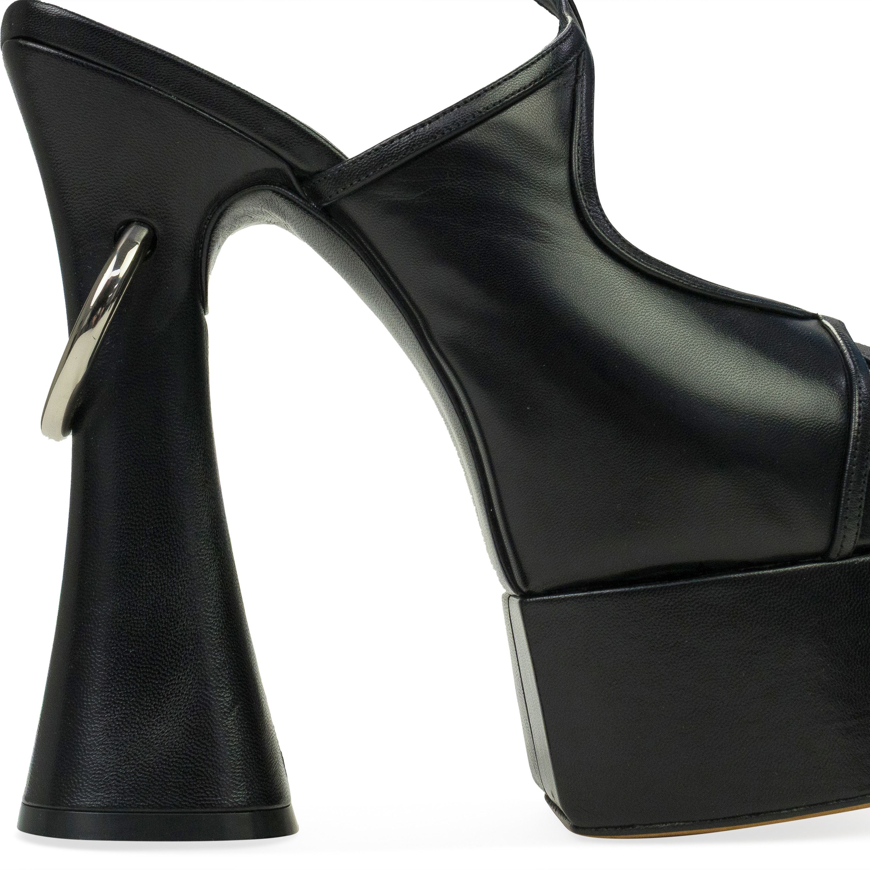 Lanvin BLACK SMILE 105 PLATFORM SANDALS HEELS SIZE 36