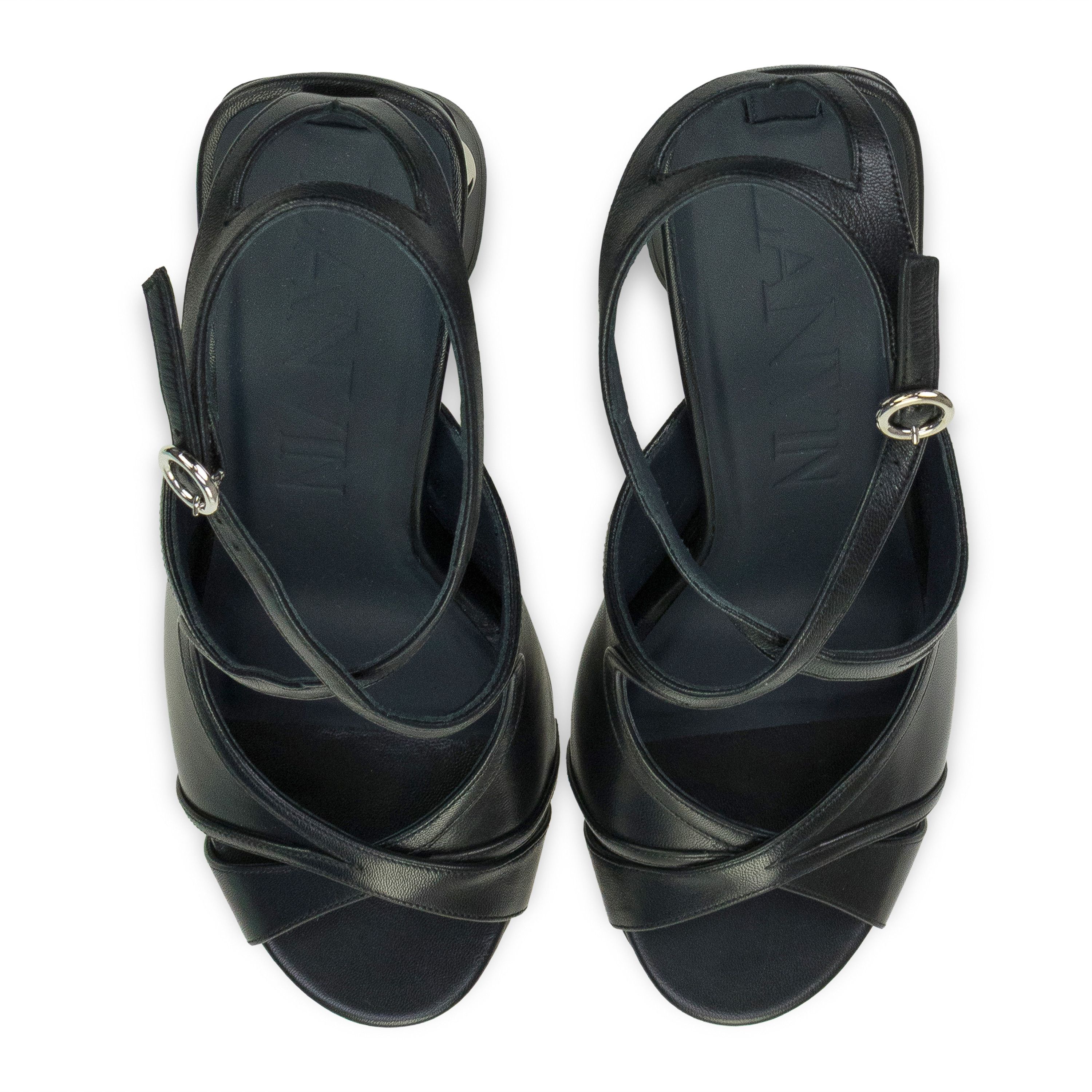 Lanvin BLACK SMILE 105 PLATFORM SANDALS HEELS SIZE 36