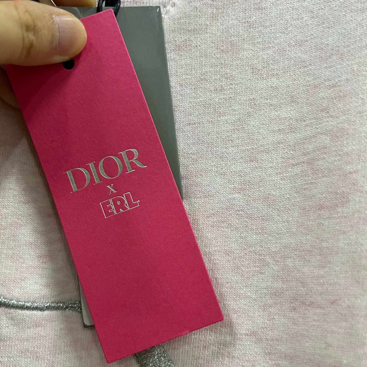 Dior pink embroidered logo sweatshirt by Dior Size XL / US 12-14 / IT 48-50 - 6 Thumbnail