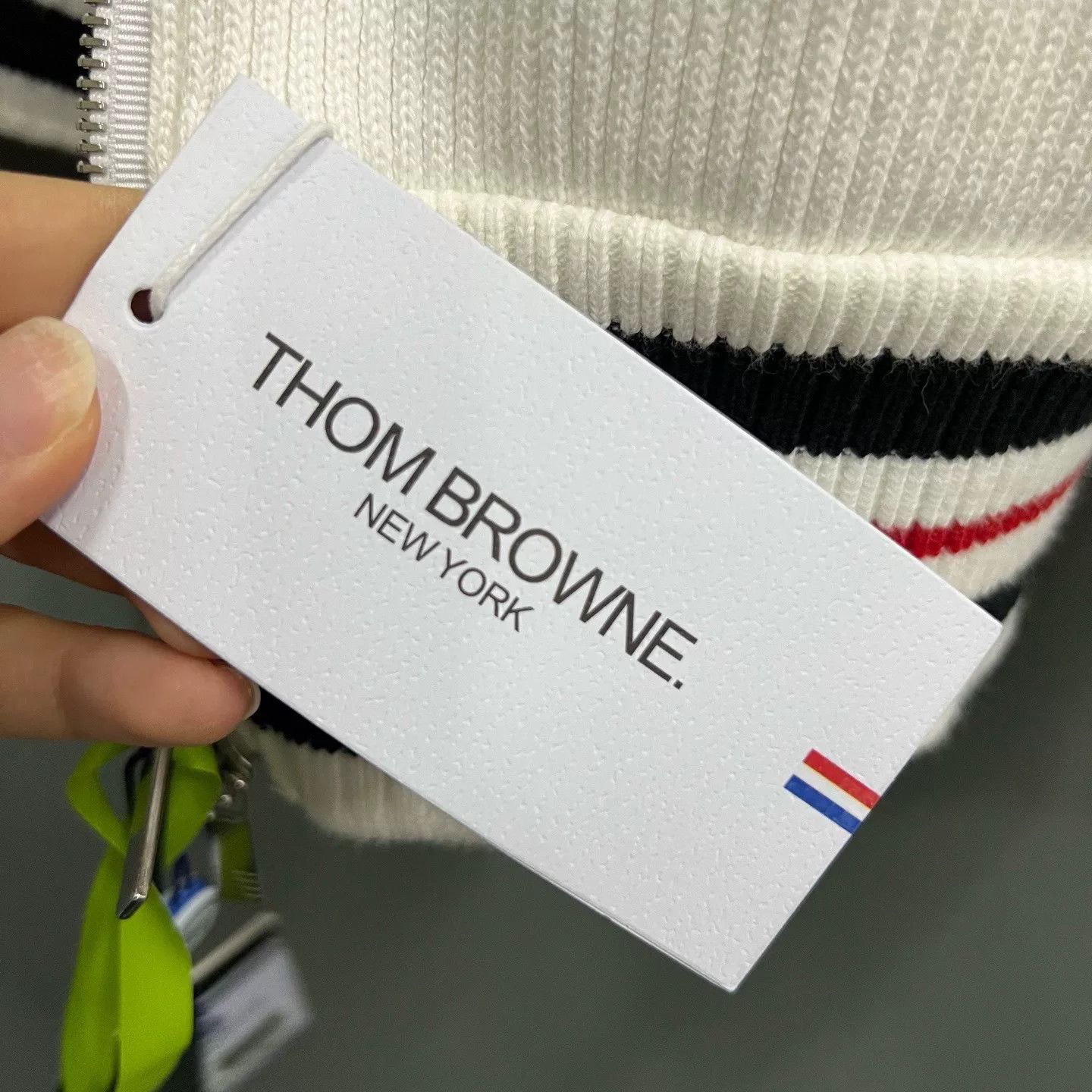 Thom Browne thom browne white striped zip-up hoodie Size US XXS / EU 40 - 5 Thumbnail