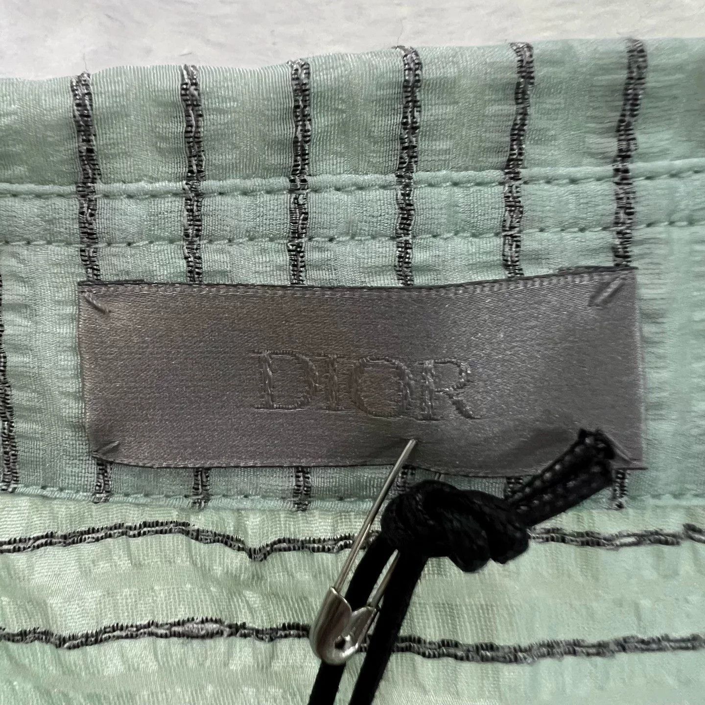 Dior mint green striped silk shirt by Dior Size US M / EU 48-50 / 2 - 5 Thumbnail