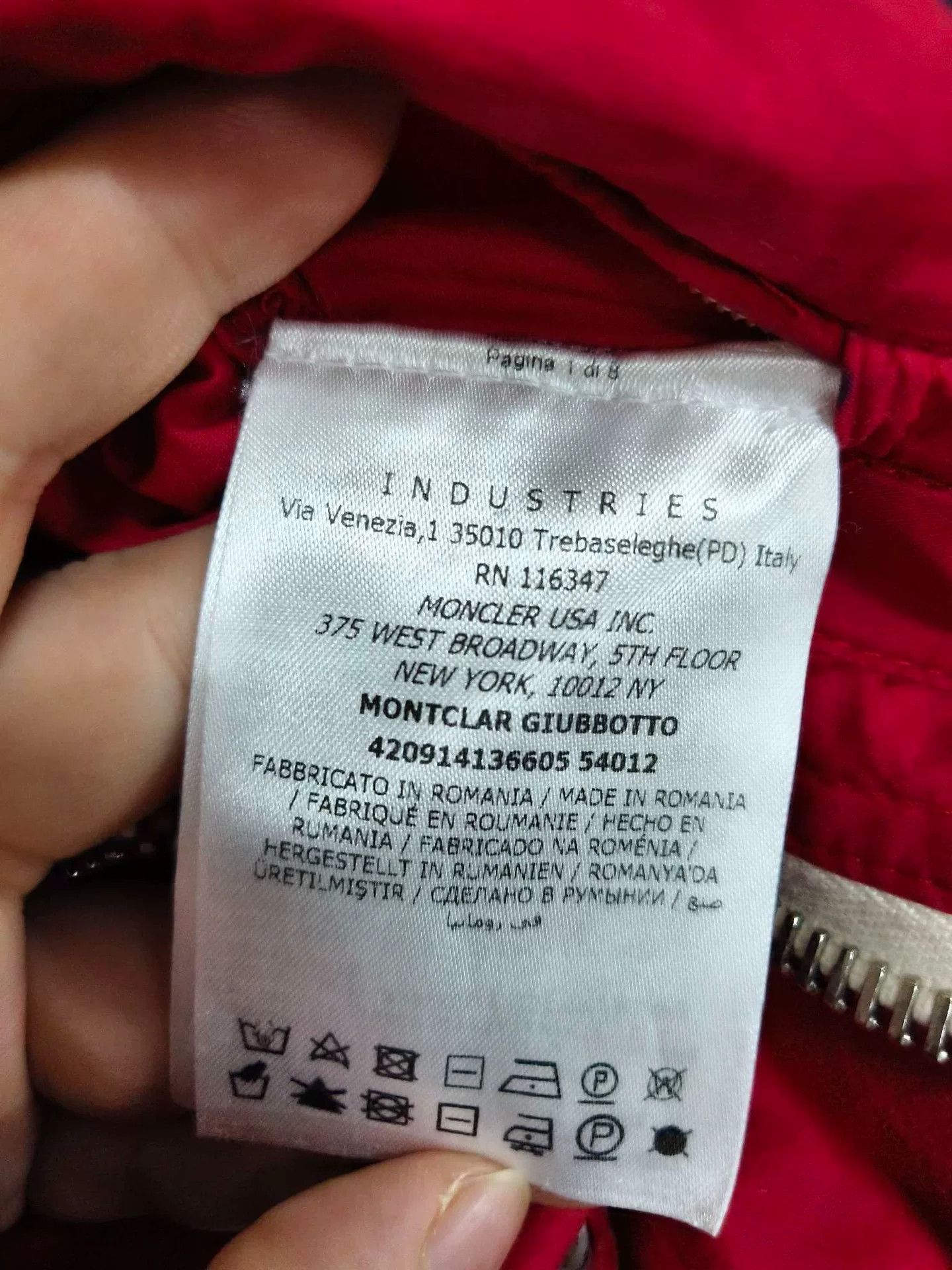 Moncler moncler red down jacket size 1 Size US M / EU 48-50 / 2 - 5 Thumbnail