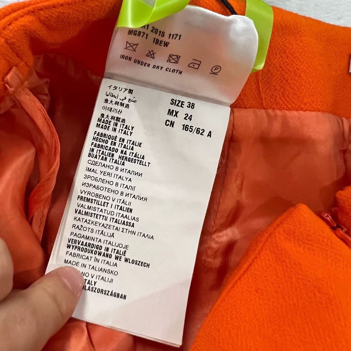 Miu Miu miumiu orange pleated mini skirt size 38 Size 38" / US 16 / IT 52 - 4 Thumbnail