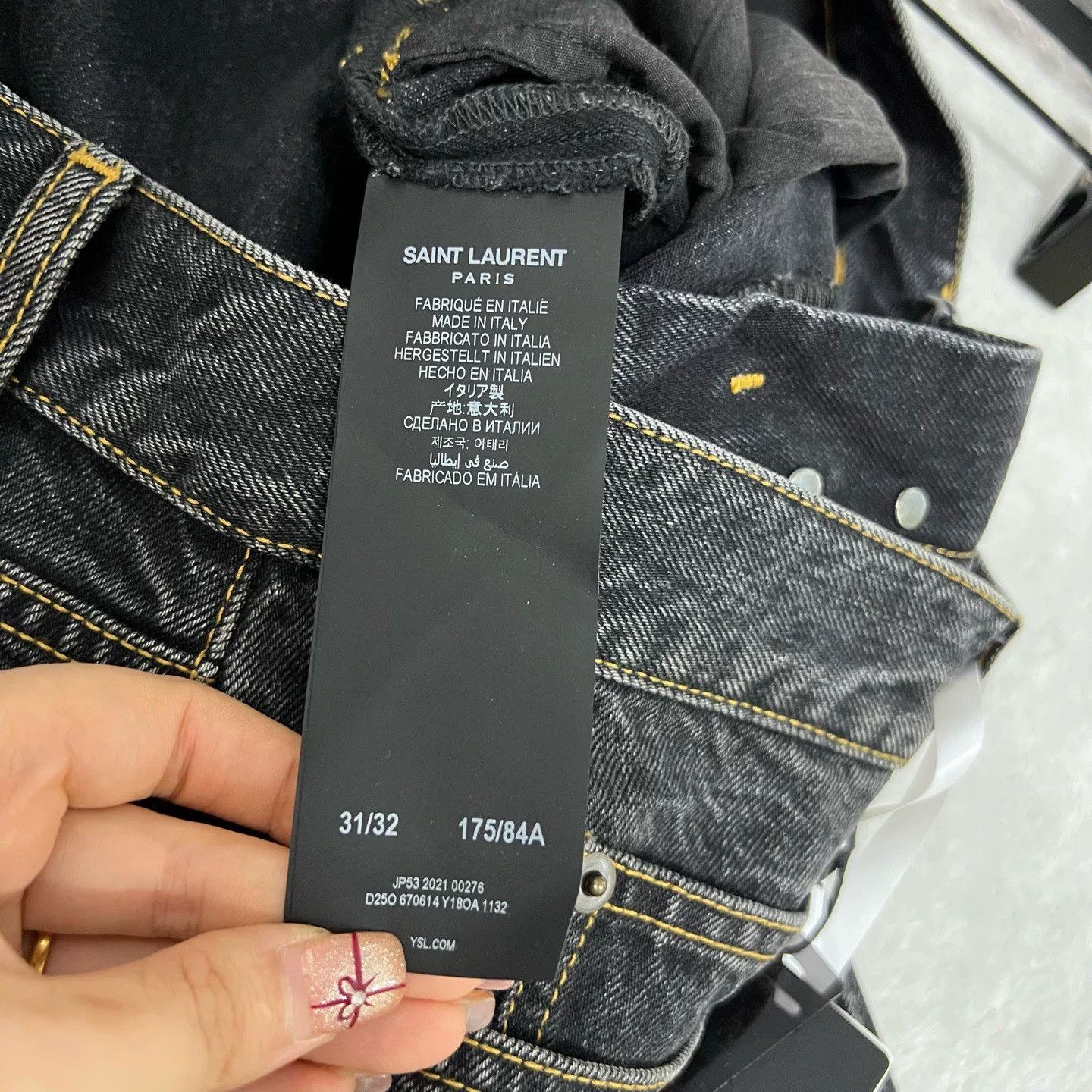 Saint Laurent Paris saint laurent black washed denim pants Size US 31 - 4 Thumbnail