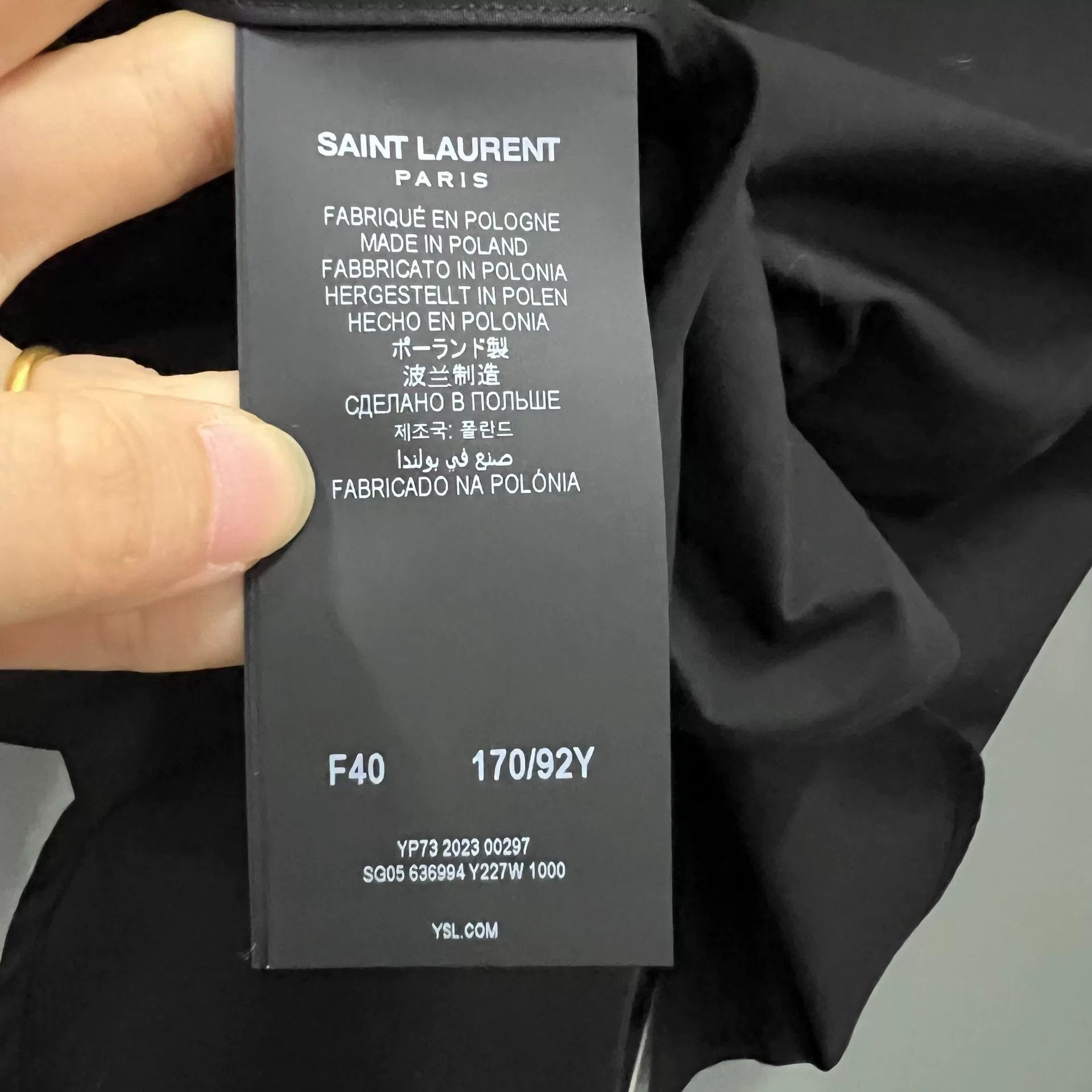 Saint Laurent Paris Saint Laurent Black Long Sleeve Shirt Size US M / EU 48-50 / 2 - 4 Thumbnail