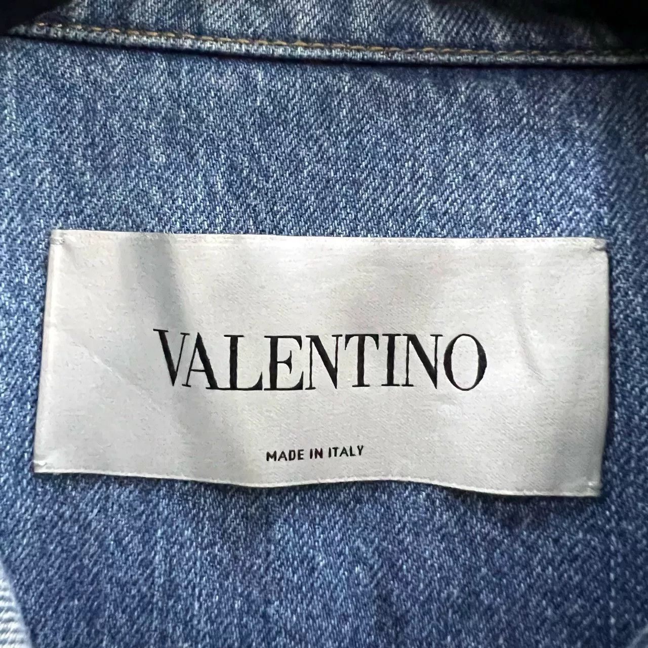 Valentino valentino metallic v denim cropped jacket Size M / US 6-8 / IT 42-44 - 3 Thumbnail