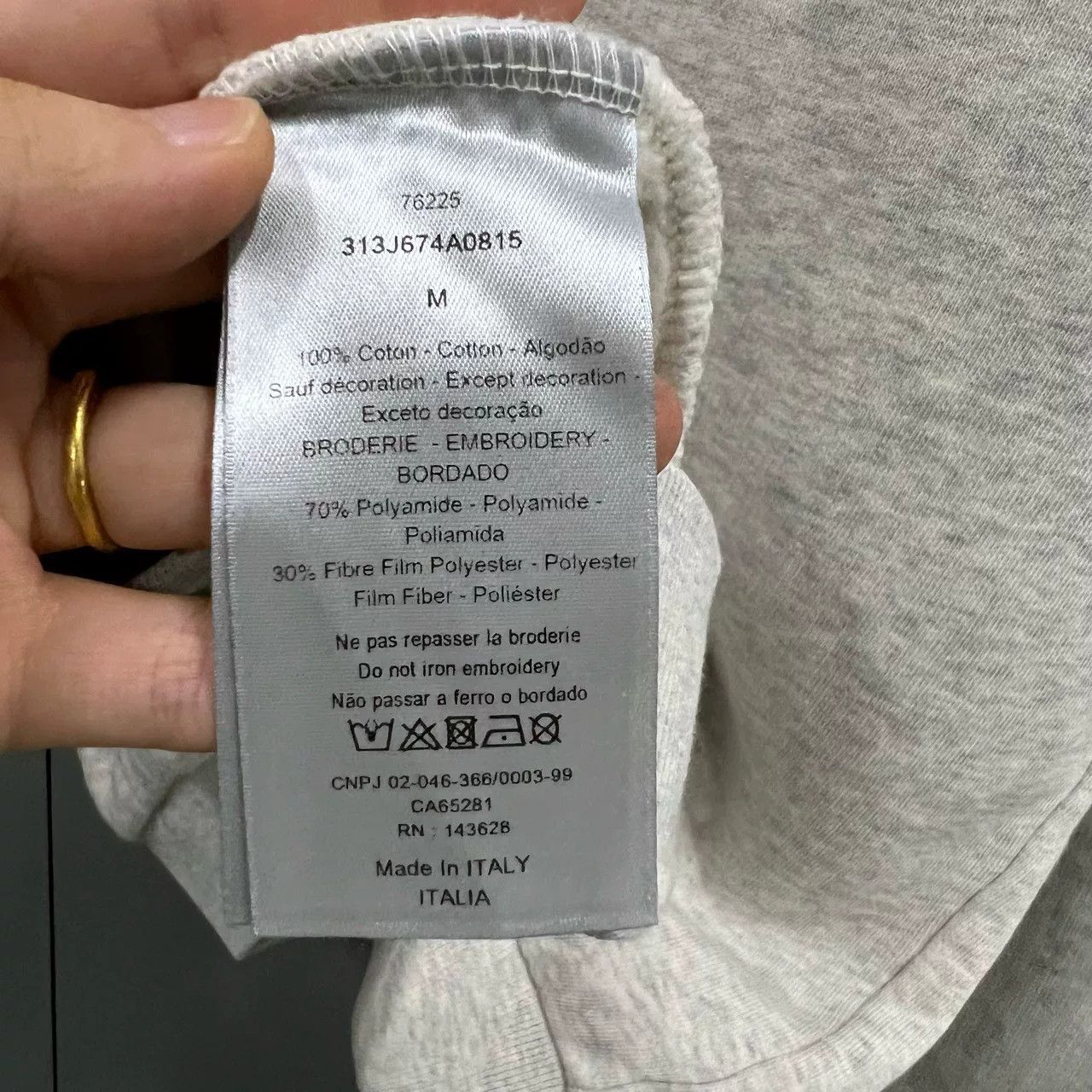 Dior dior gray logo embroidered sweatshirt size L Size US L / EU 52-54 / 3 - 3 Thumbnail