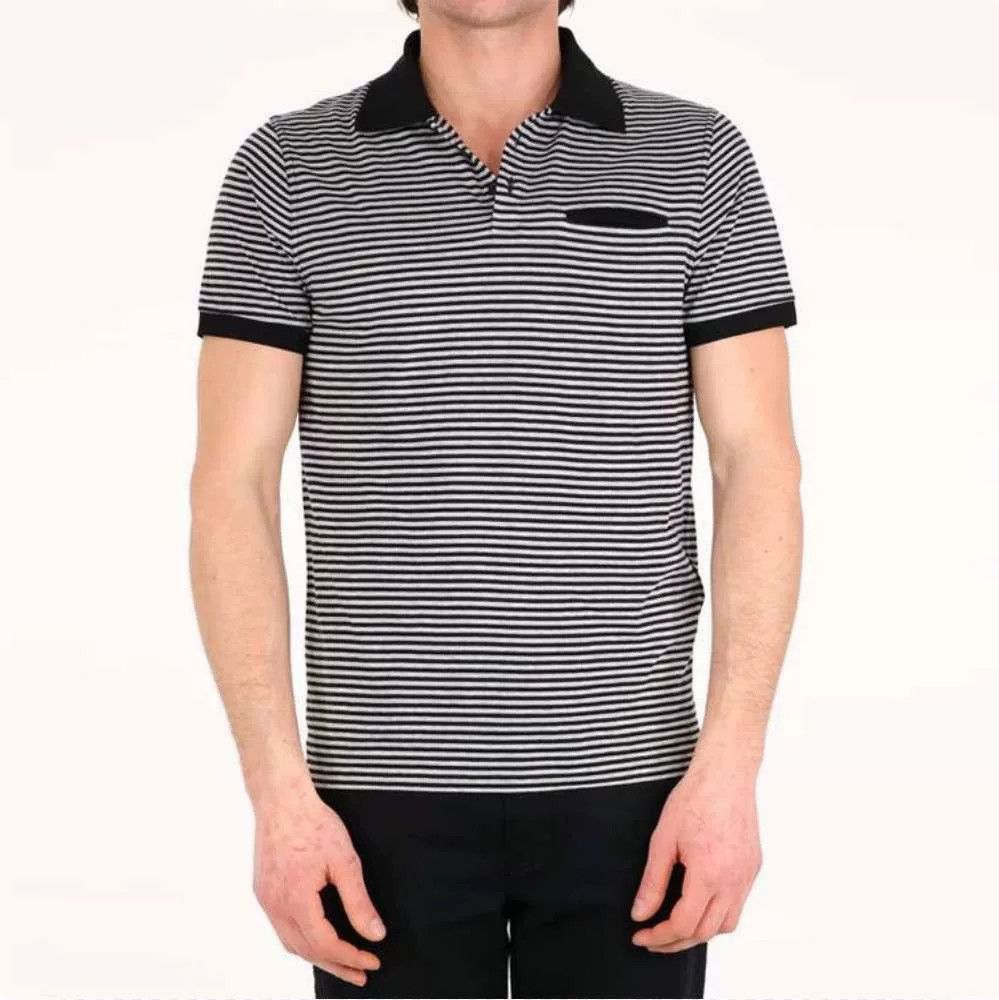 Saint Laurent Paris Saint Laurent Striped Polo Shirt Size XS Size US S / EU 44-46 / 1 - 3 Thumbnail