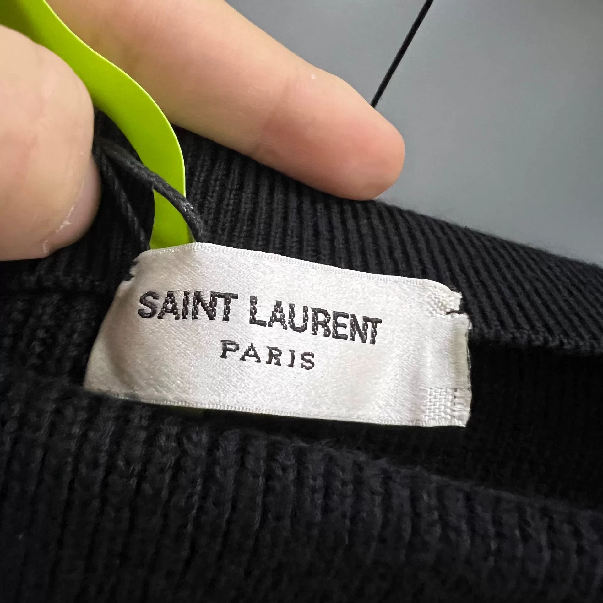 Saint Laurent Paris striped off-shoulder wool top by saint laurent Size M / US 6-8 / IT 42-44 - 4 Thumbnail