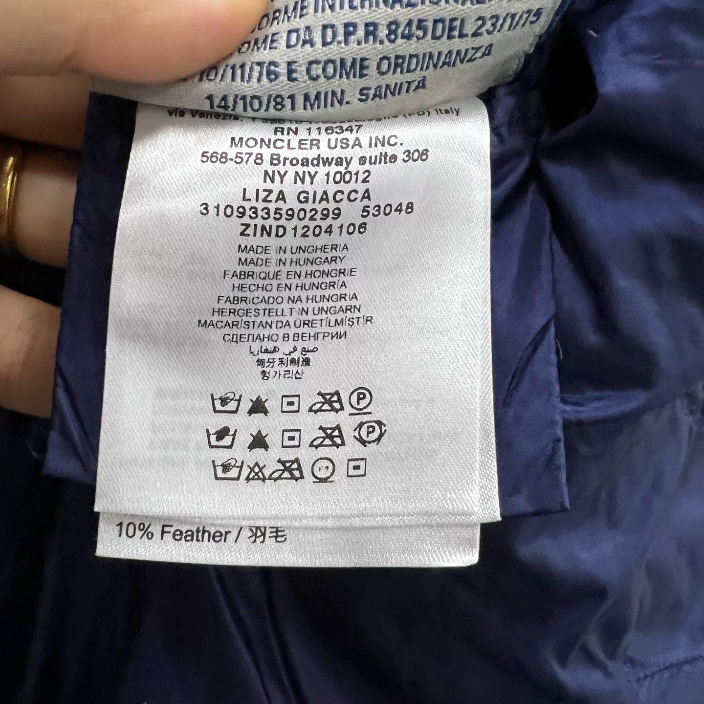 Moncler moncler deep blue down jacket size 0 Size XXS / US 00 / IT 34 - 4 Thumbnail