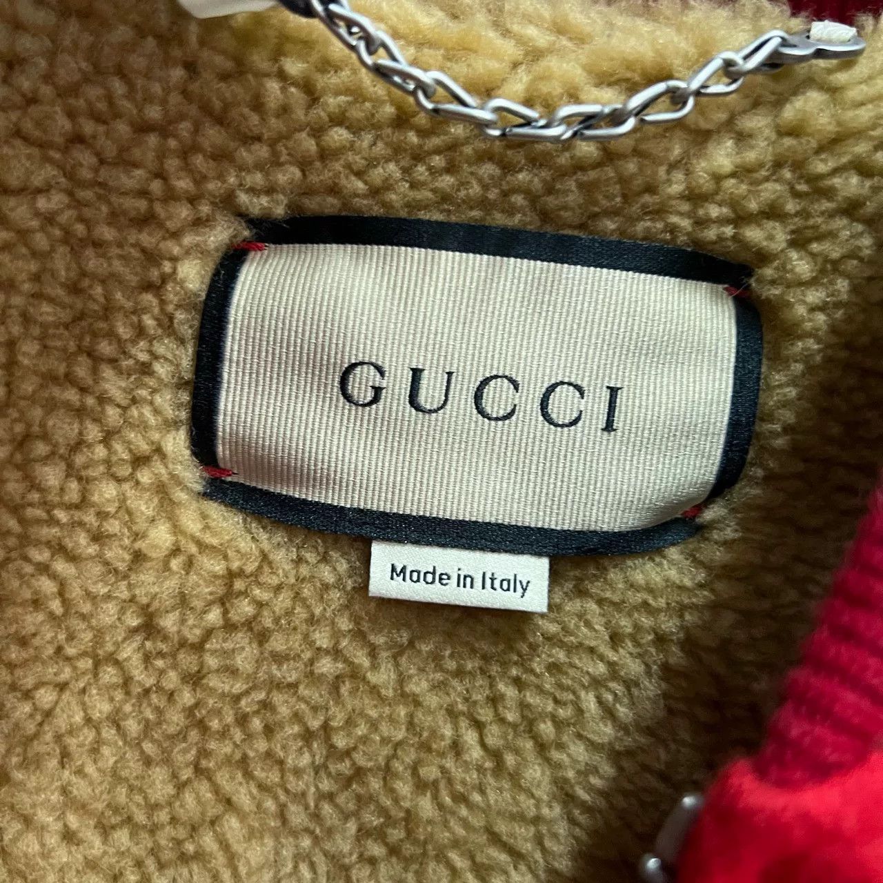 Gucci red gucci baseball jacket with lambswool Size US L / EU 52-54 / 3 - 4 Thumbnail