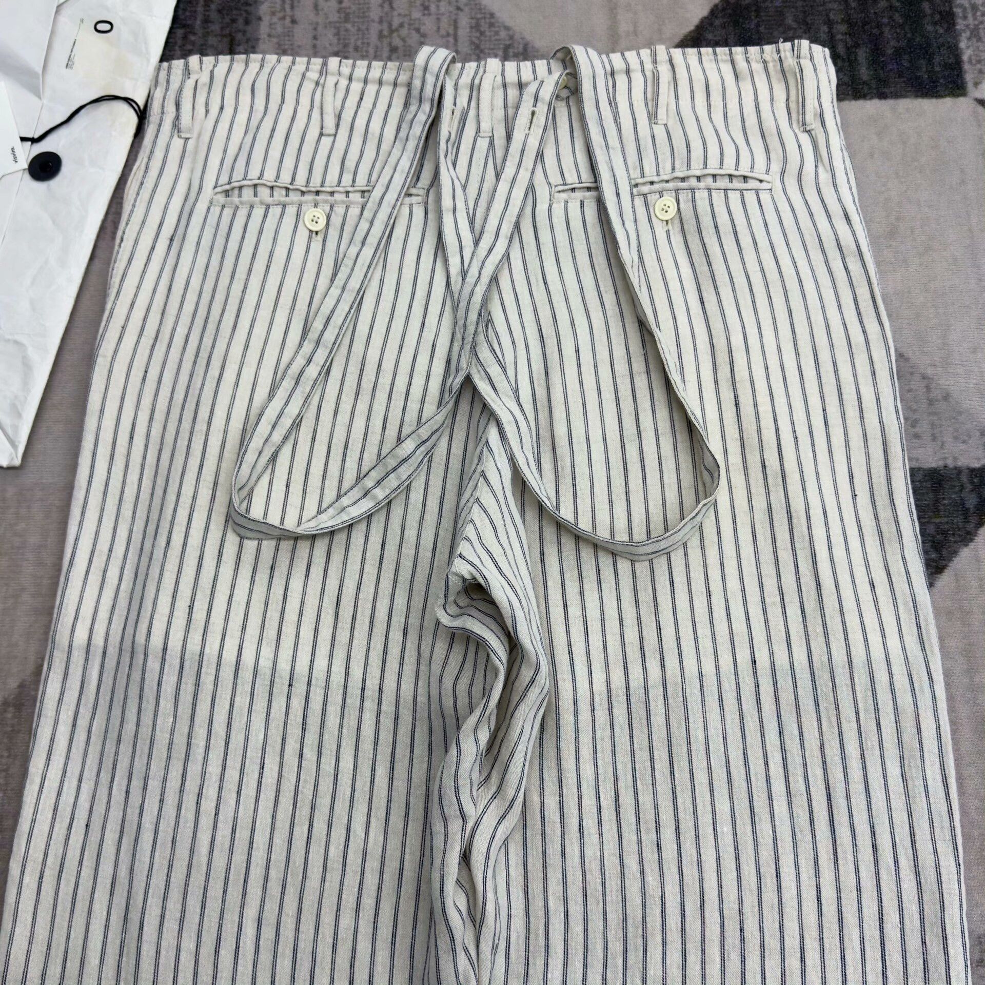 Visvim visvim ivory striped suspenders pants Size 22" - 3 Thumbnail