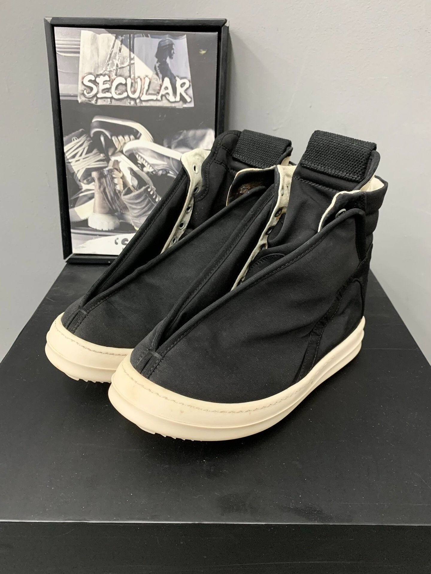Rick Owens rick owens high-top black and white boots Size US 6 / EU 39 - 3 Thumbnail