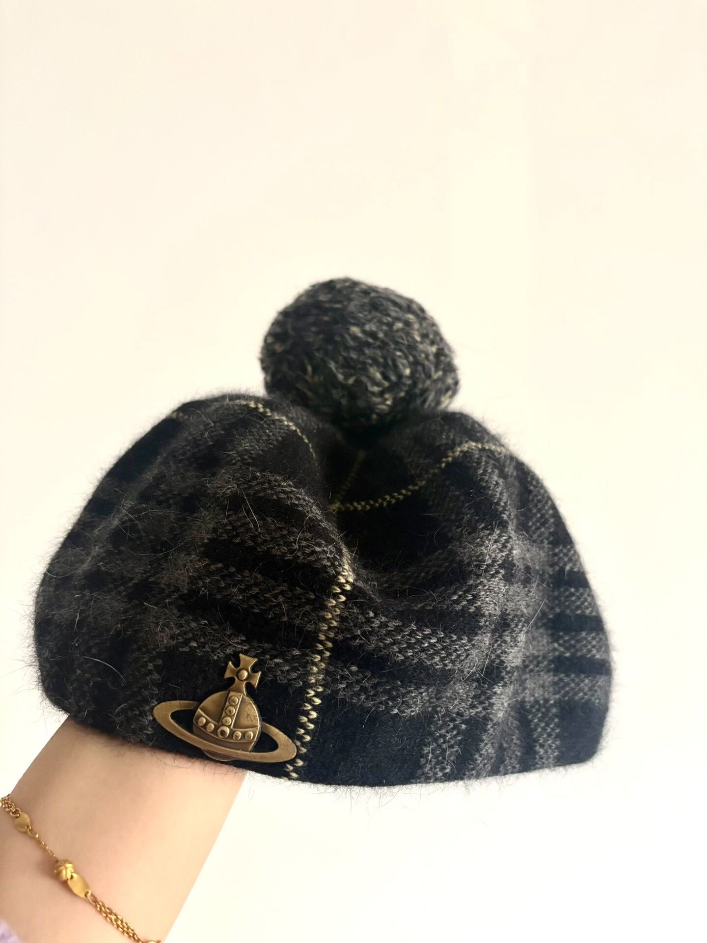 Vivienne Westwood vivienne westwood gray and black beret hat Size ONE SIZE - 4 Thumbnail