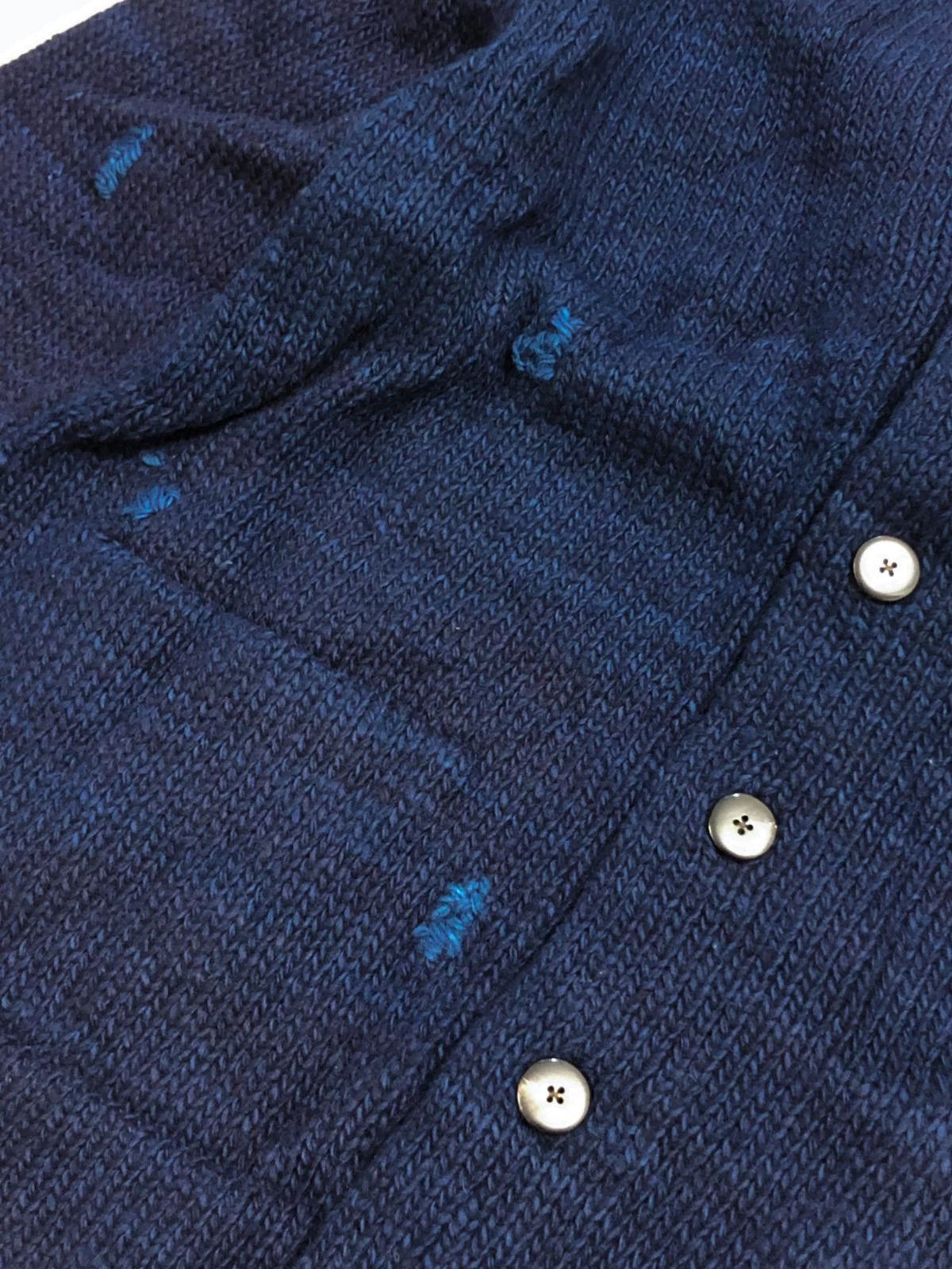 Visvim visvim cowinchan hand knit cardigan navy Size US L / EU 52-54 / 3 - 3 Thumbnail