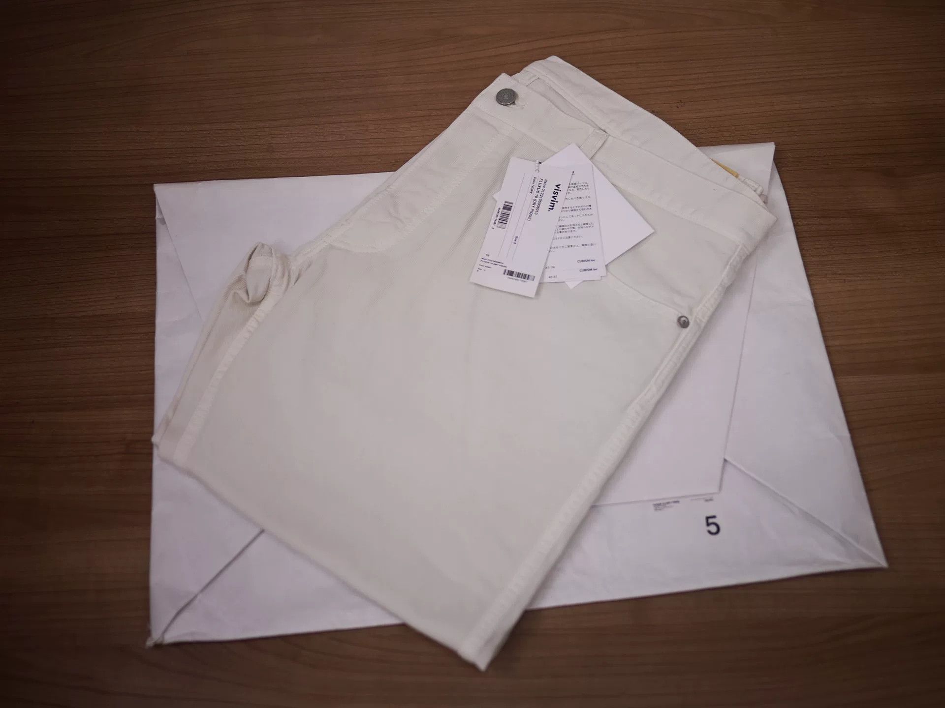 Visvim visvim fluxus 10 white dry pique pants Size US 32 / EU 48 - 8 Thumbnail